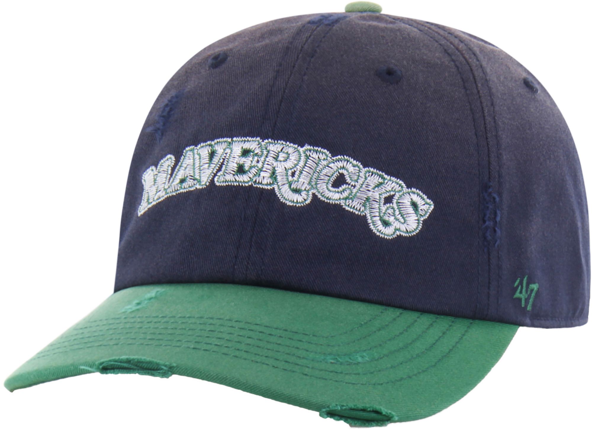 '47 Men's Dallas Mavericks Navy Worn Script Clean Up Retro Wordmark Hat product image