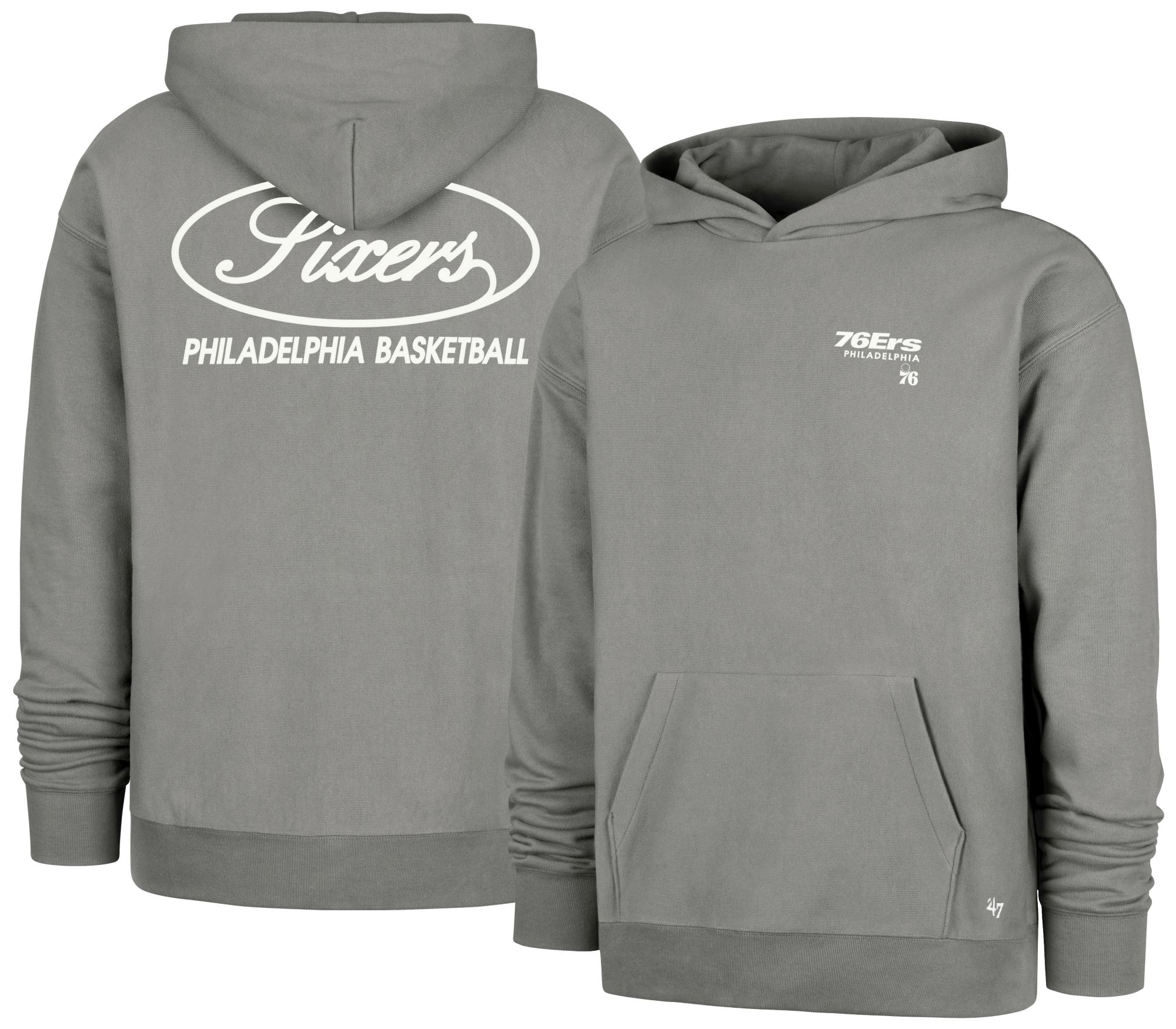 '47 Men's Philadelphia 76ers Grey Triple Double Hoodie product image