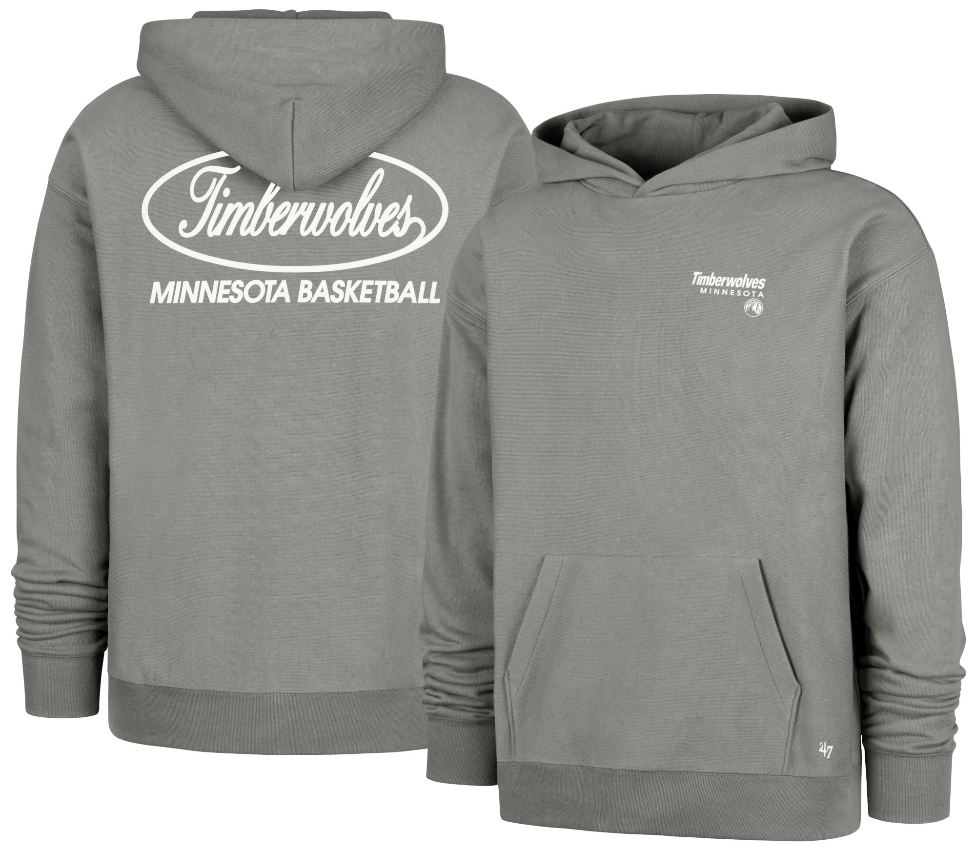 '47 Men's Minnesota Timberwolves Grey Triple Double Hoodie product image