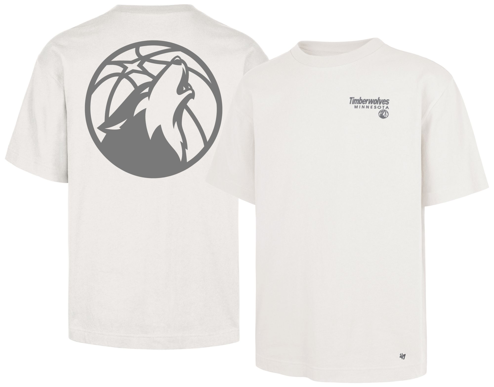 '47 Men's Minnesota Timberwolves Off White Contemporary Basics Lateral Foundation T-Shirt product image