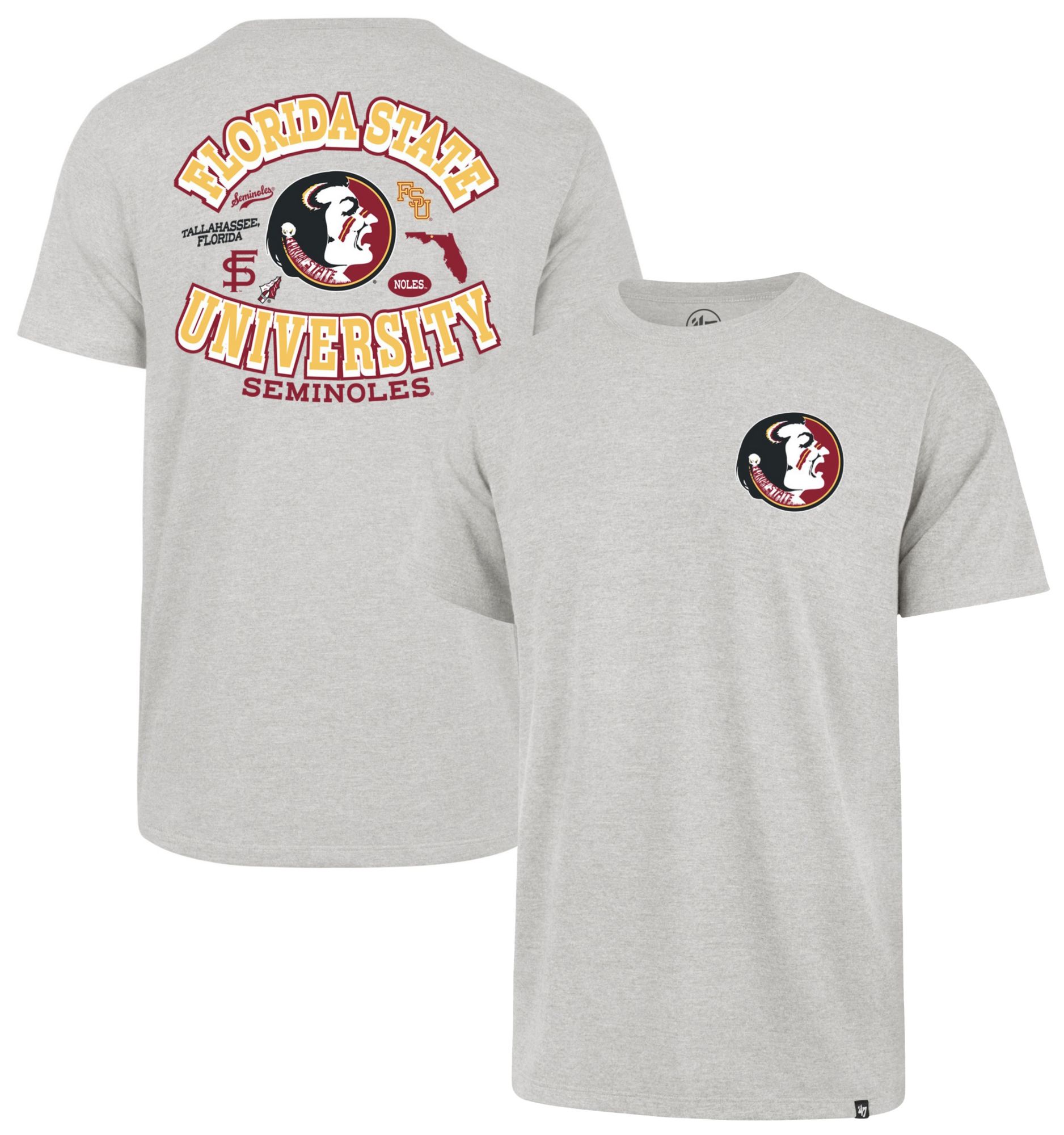'47 Men's Florida State Seminoles Grey Regional Backer Short Sleeve T-Shirt product image