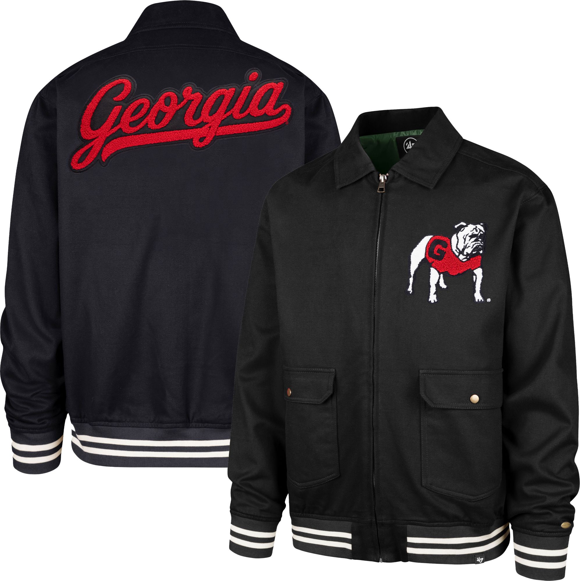 47 Men's Georgia Bulldogs Black Haddey Full-Zip Jacket product image