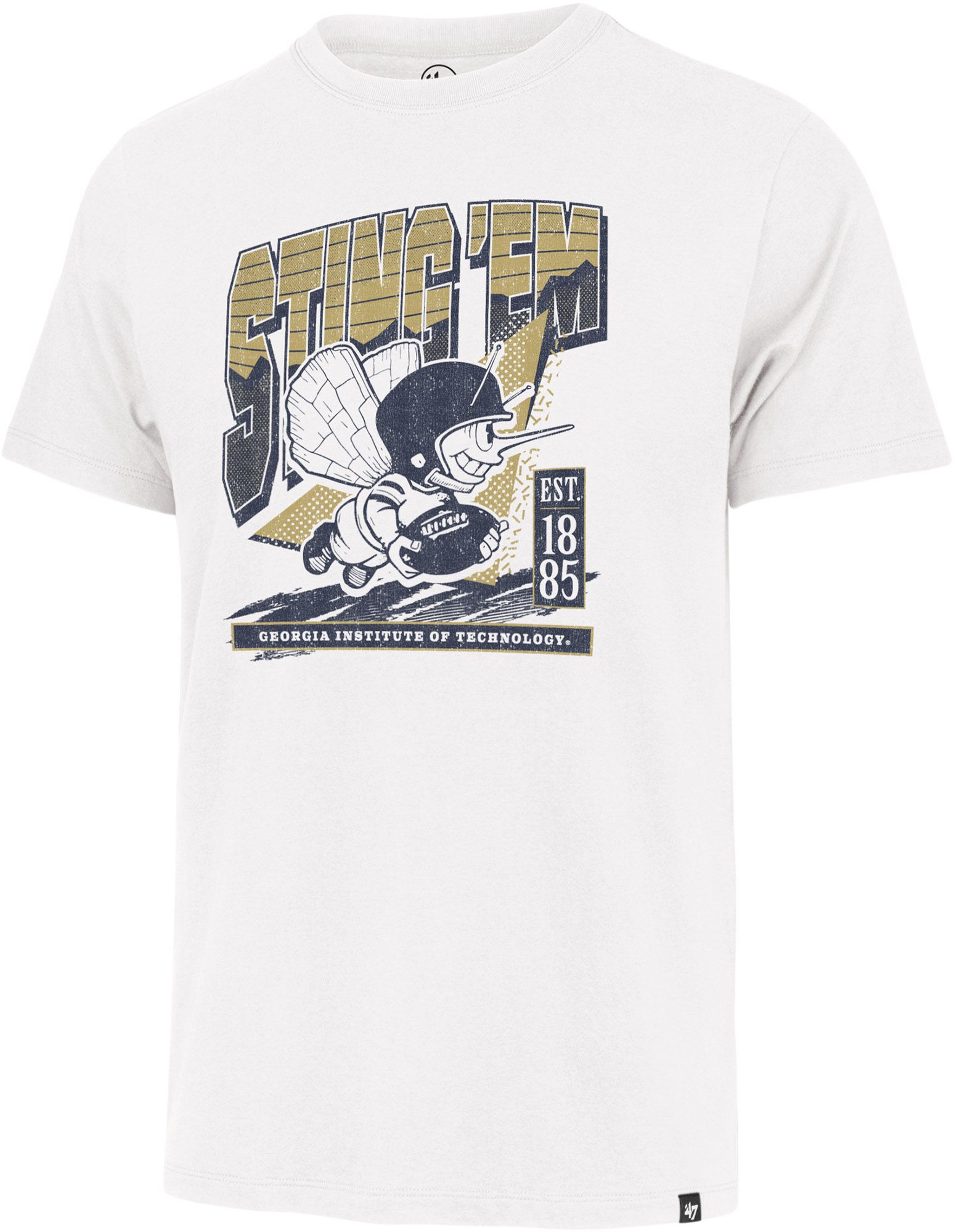 '47 Men's Georgia Tech Yellow Jackets White Wash Regional T-Shirt product image