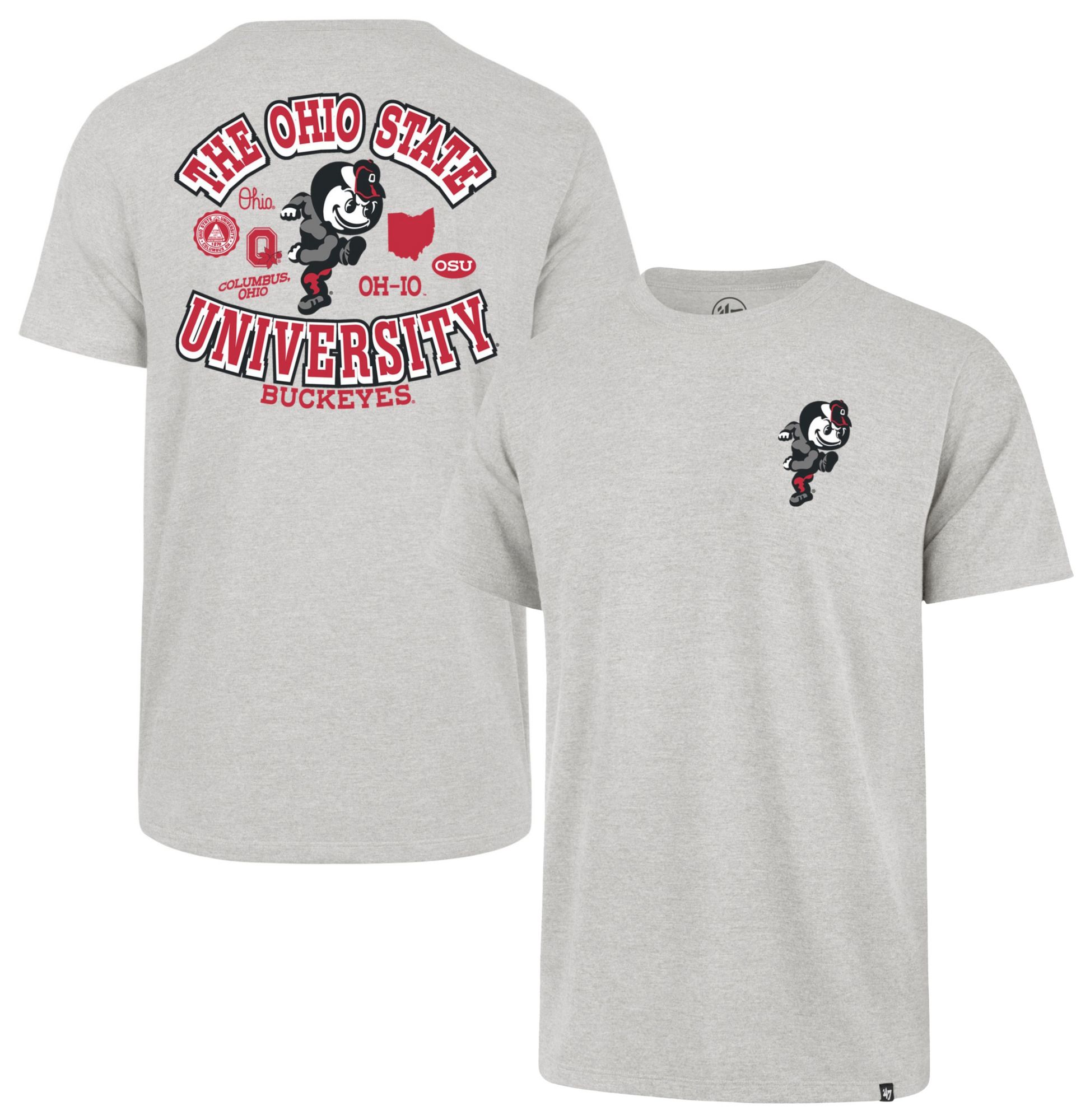 '47 Men's Ohio State Buckeyes Grey Regional Backer Short Sleeve T-Shirt product image