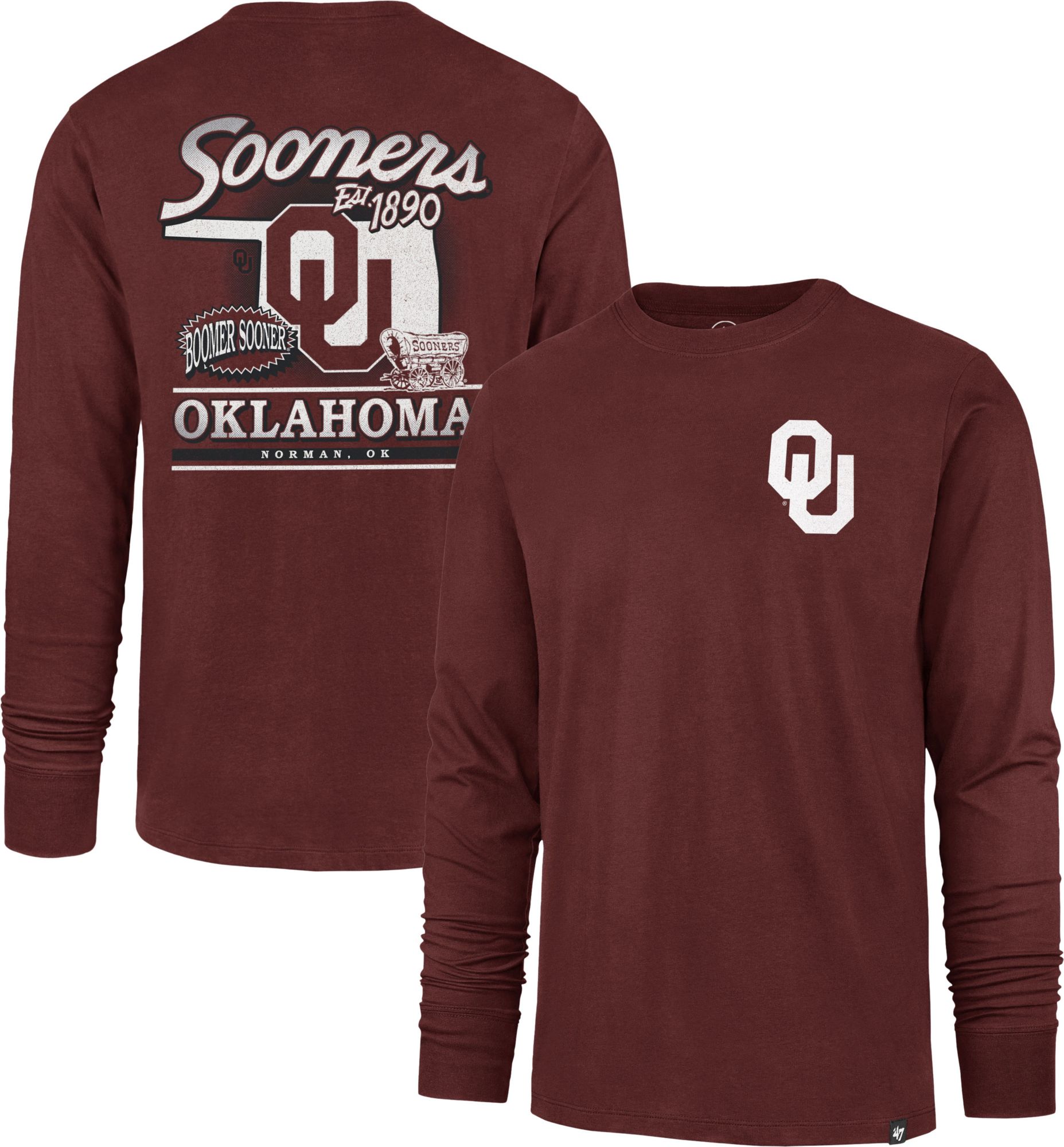 '47 Men's Oklahoma Sooners Red Regional Backer Long Sleeve T-Shirt product image