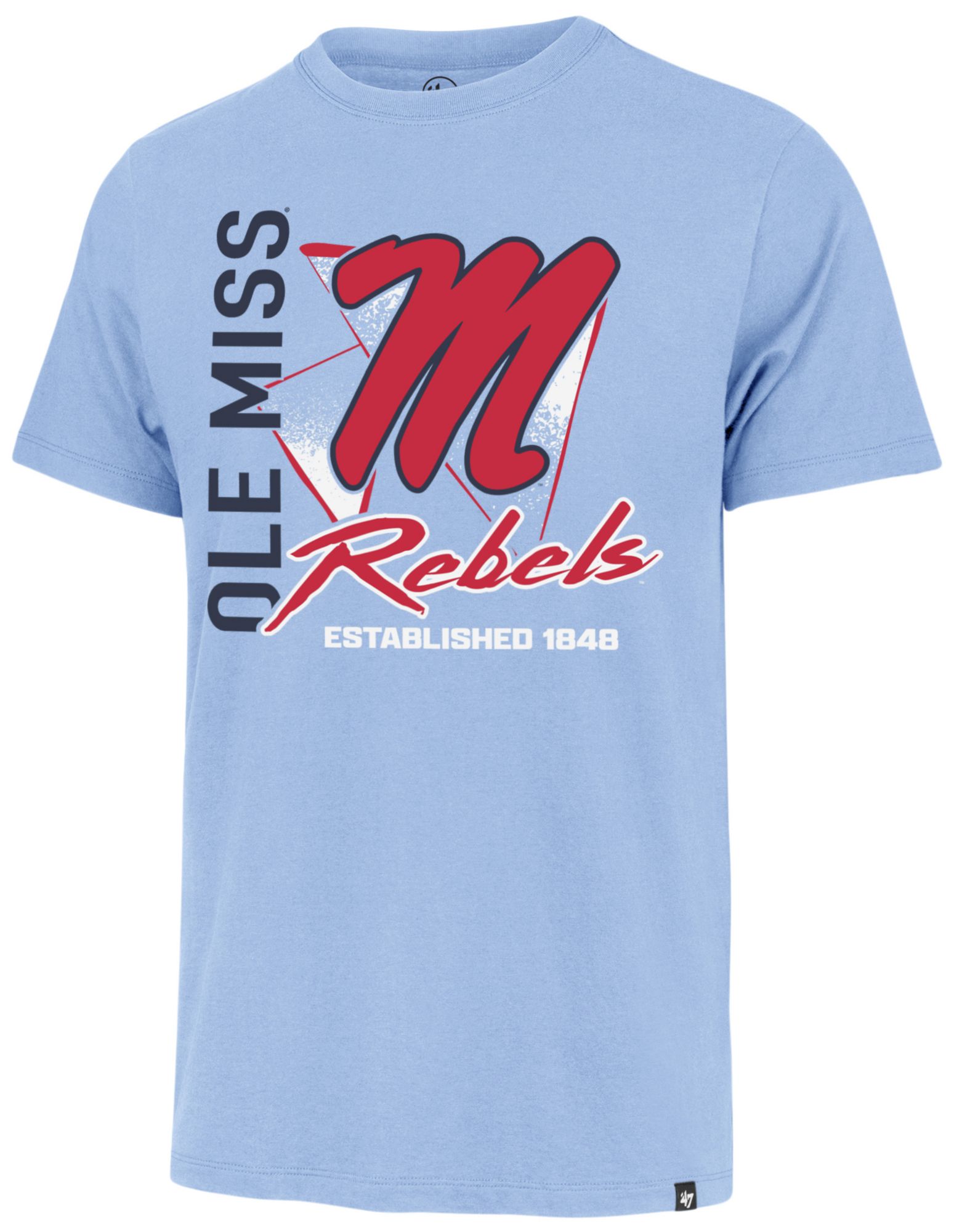 '47 Men's Ole Miss Rebels Blue Side Arm Franklin T-Shirt product image