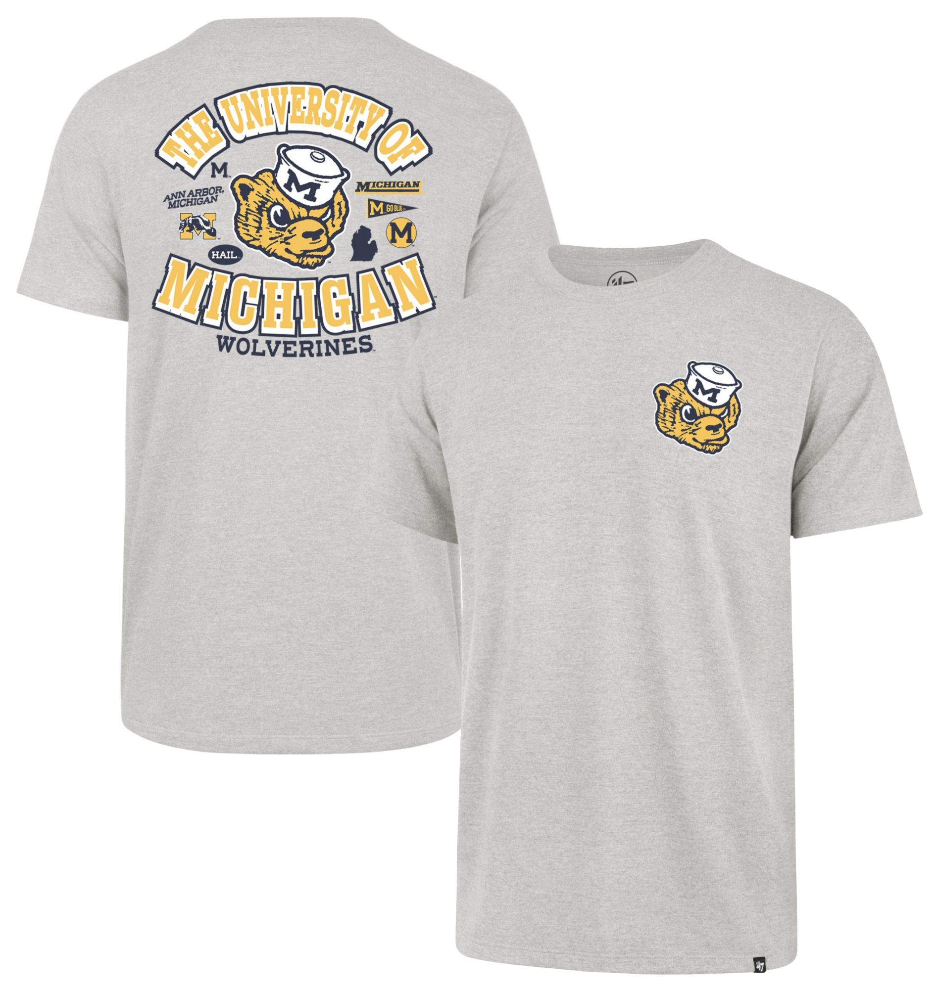 '47 Men's Michigan Wolverines Grey Regional Backer Short Sleeve T-Shirt product image