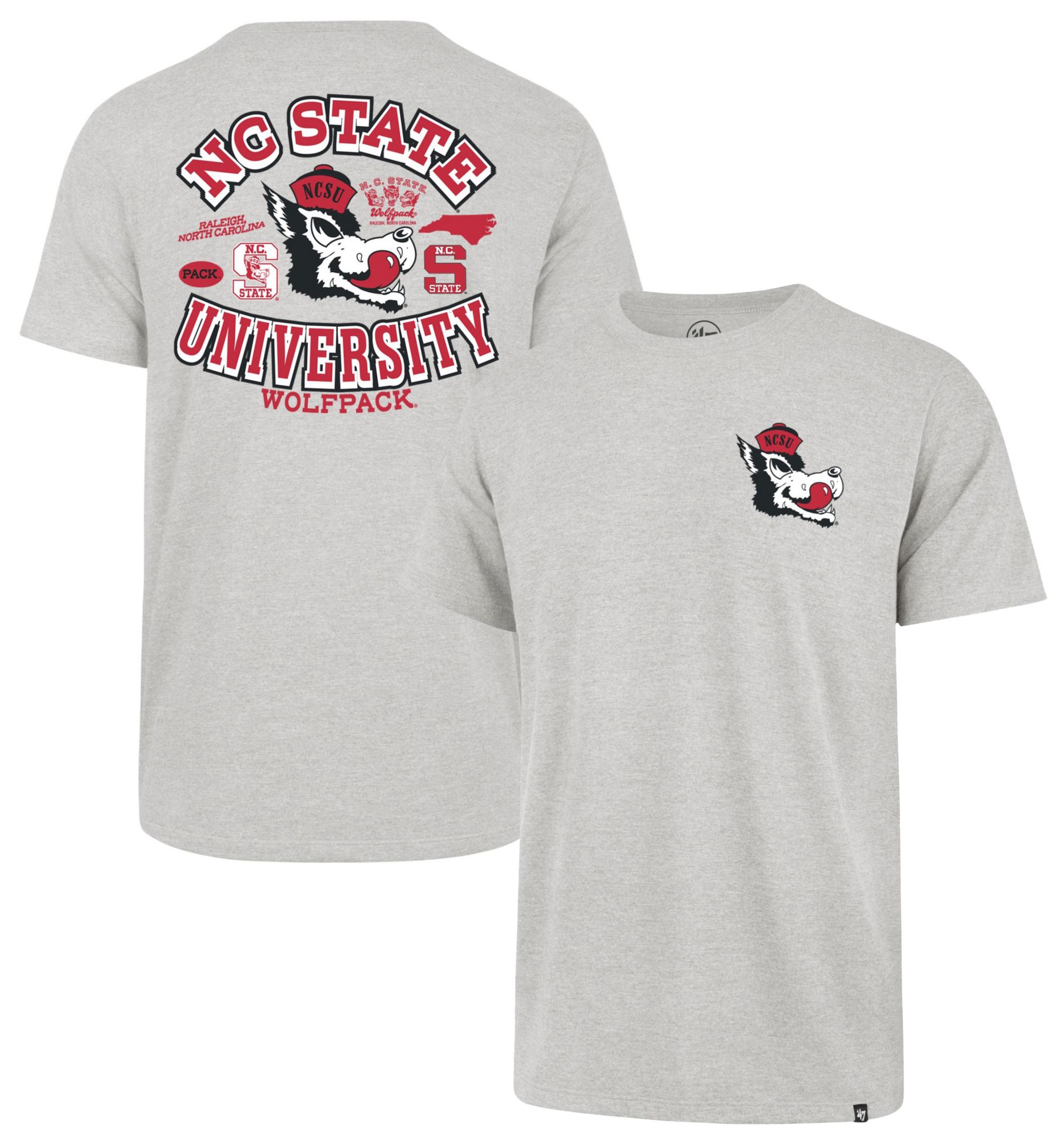 '47 Men's NC State Wolfpack Grey Regional Backer Short Sleeve T-Shirt product image
