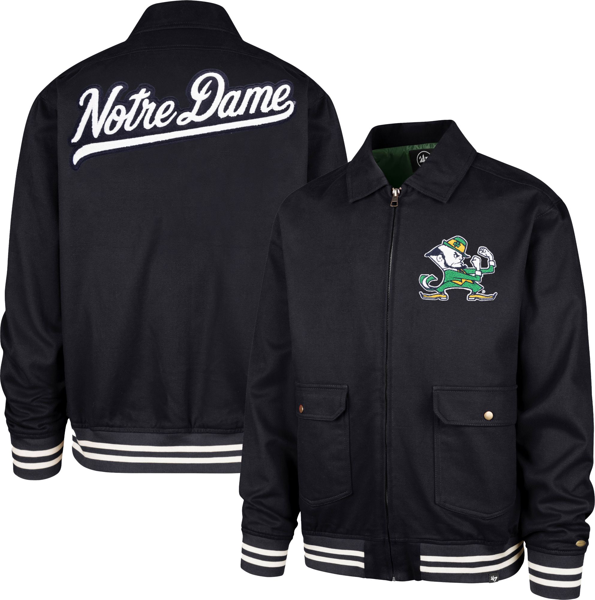 '47 Men's Notre Dame Fighting Irish Navy Haddey Full-Zip Jacket product image