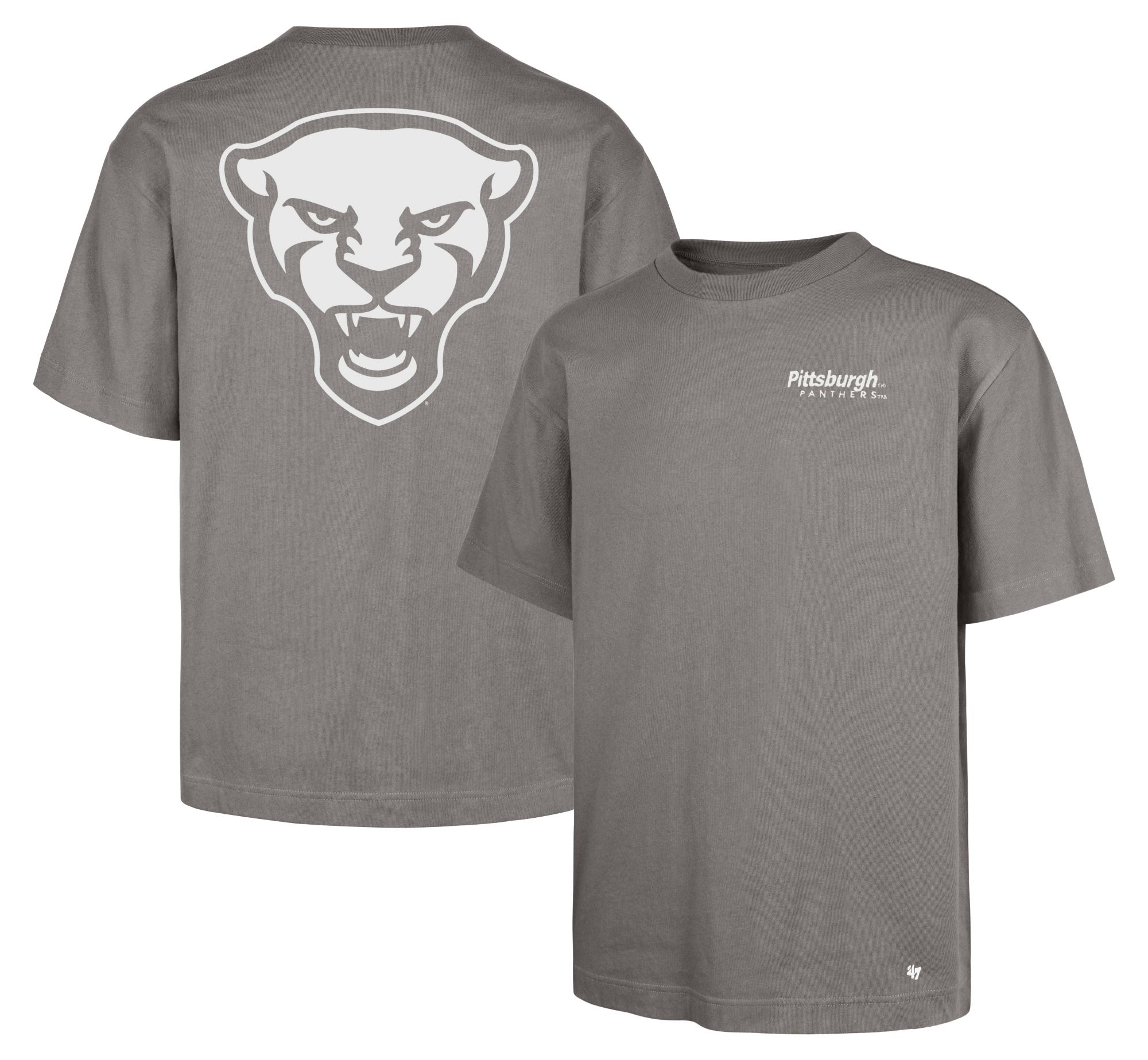 '47 Men's Pitt Panthers Wolf Grey Lateral Foundation Short Sleeve T-Shirt product image