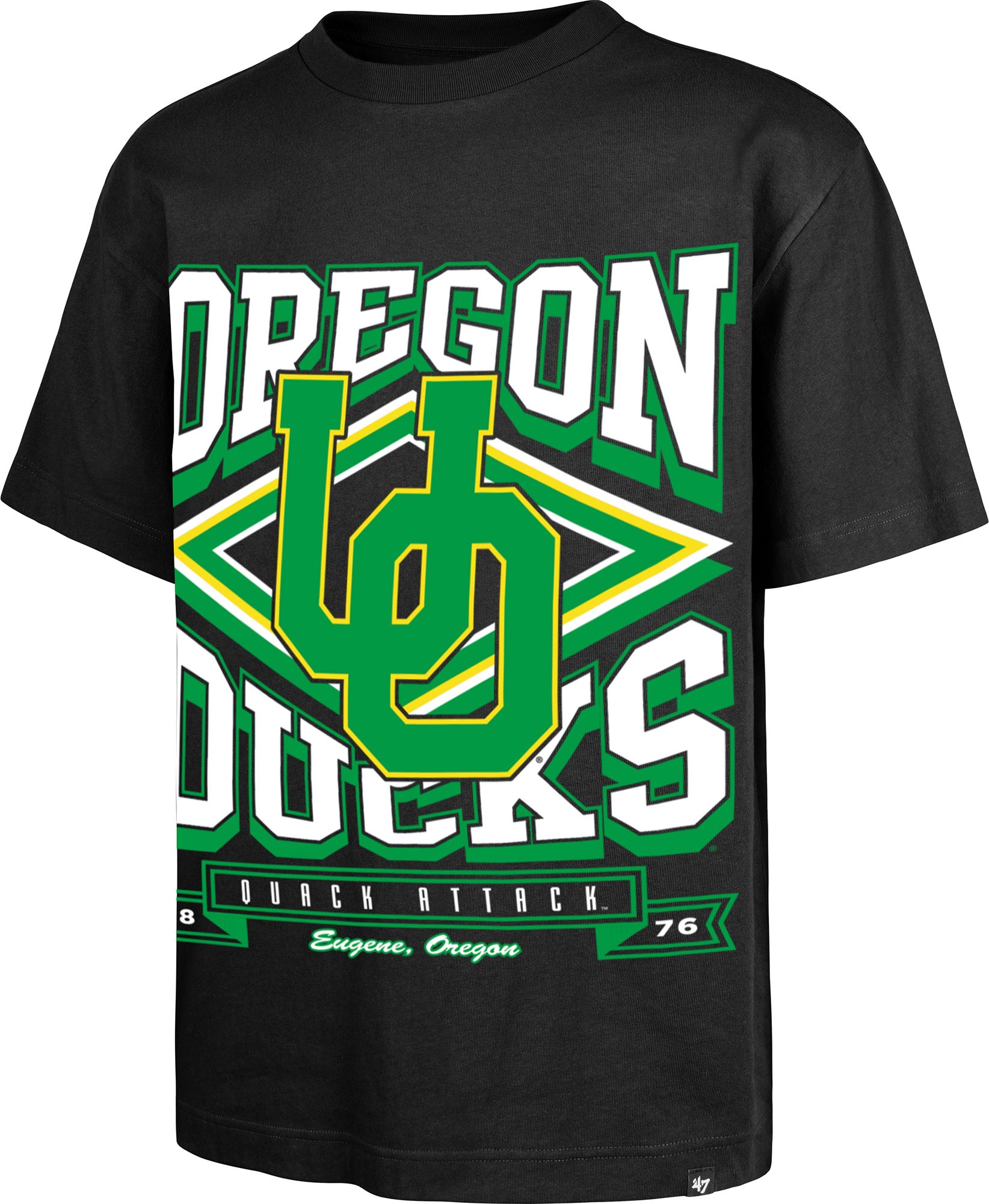 '47 Men's Oregon Ducks Black Foundation T-Shirt product image