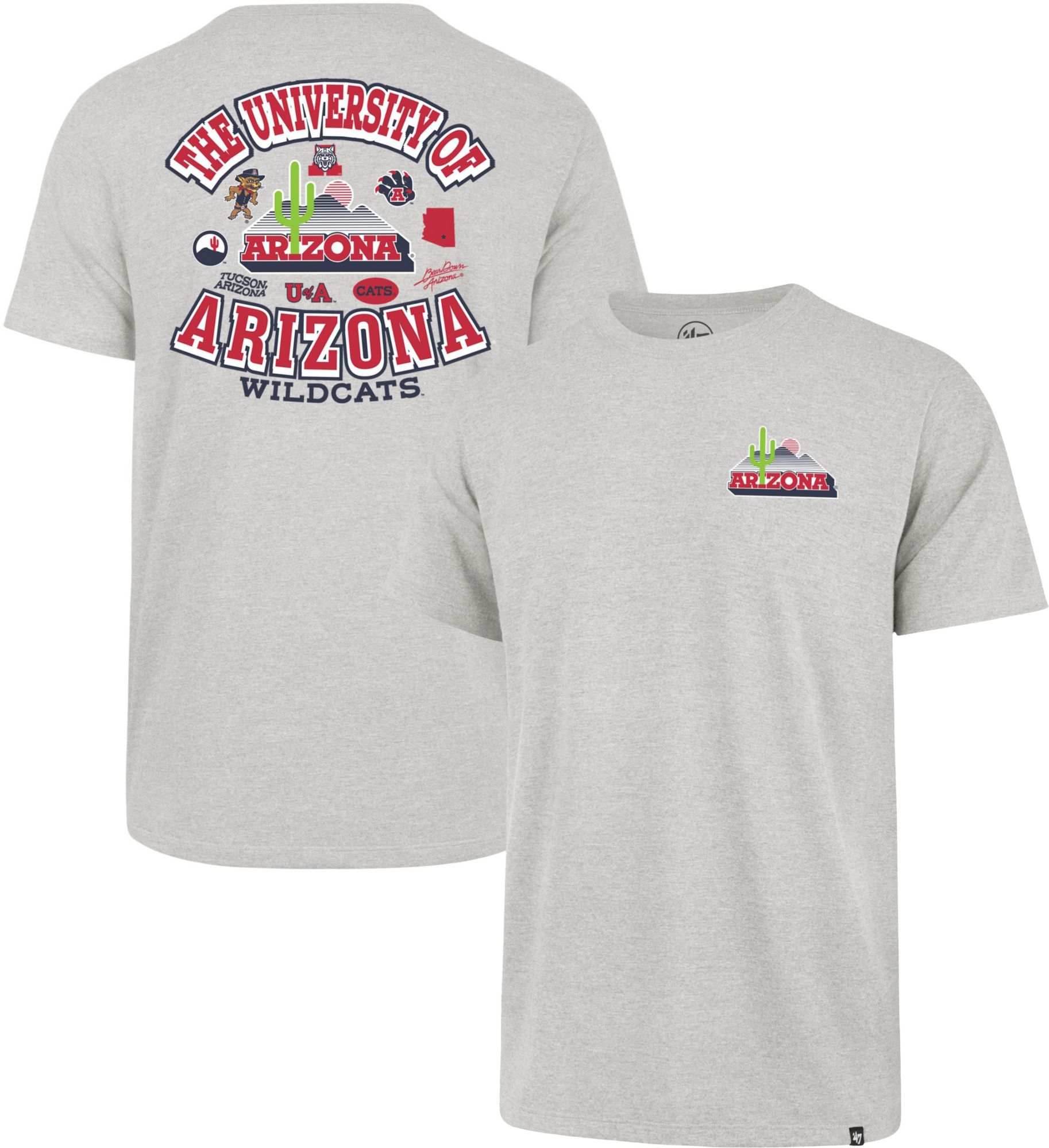 '47 Men's Arizona Wildcats Grey Regional Backer Short Sleeve T-Shirt product image