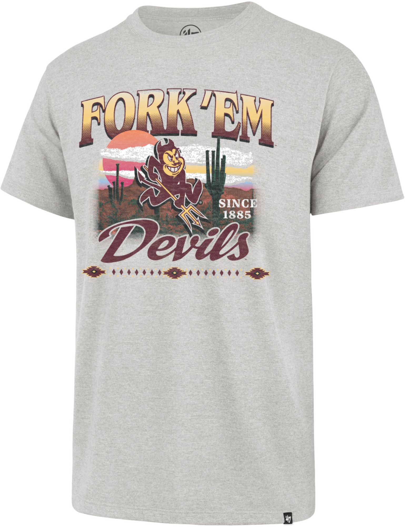 '47 Men's Arizona State Sun Devils Grey Franklin T-Shirt product image