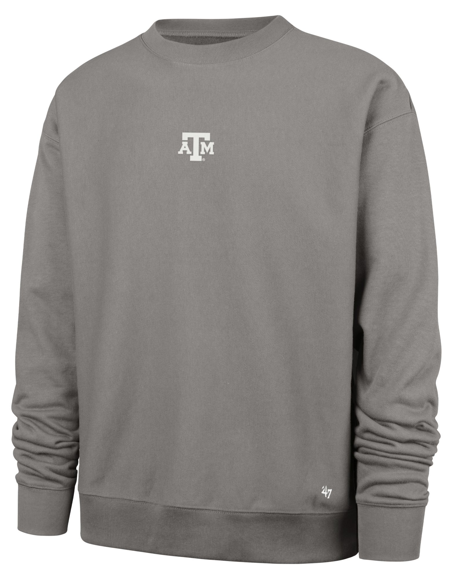 '47 Men's Texas A&M Aggies Wolf Grey Offside Crew Pullover Sweatshirt product image
