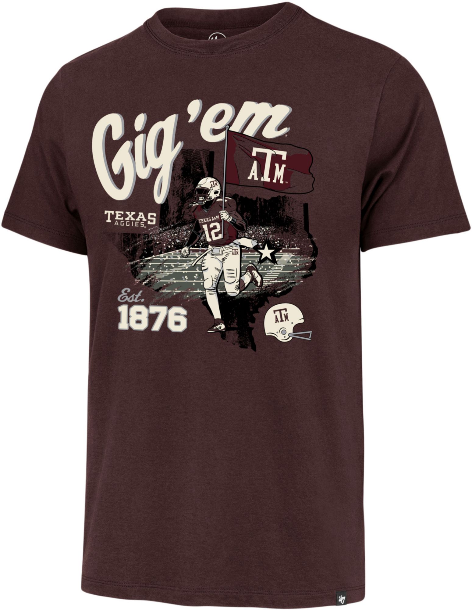'47 Men's Texas A&M Aggies Maroon 1970 Short Sleeve T-Shirt product image