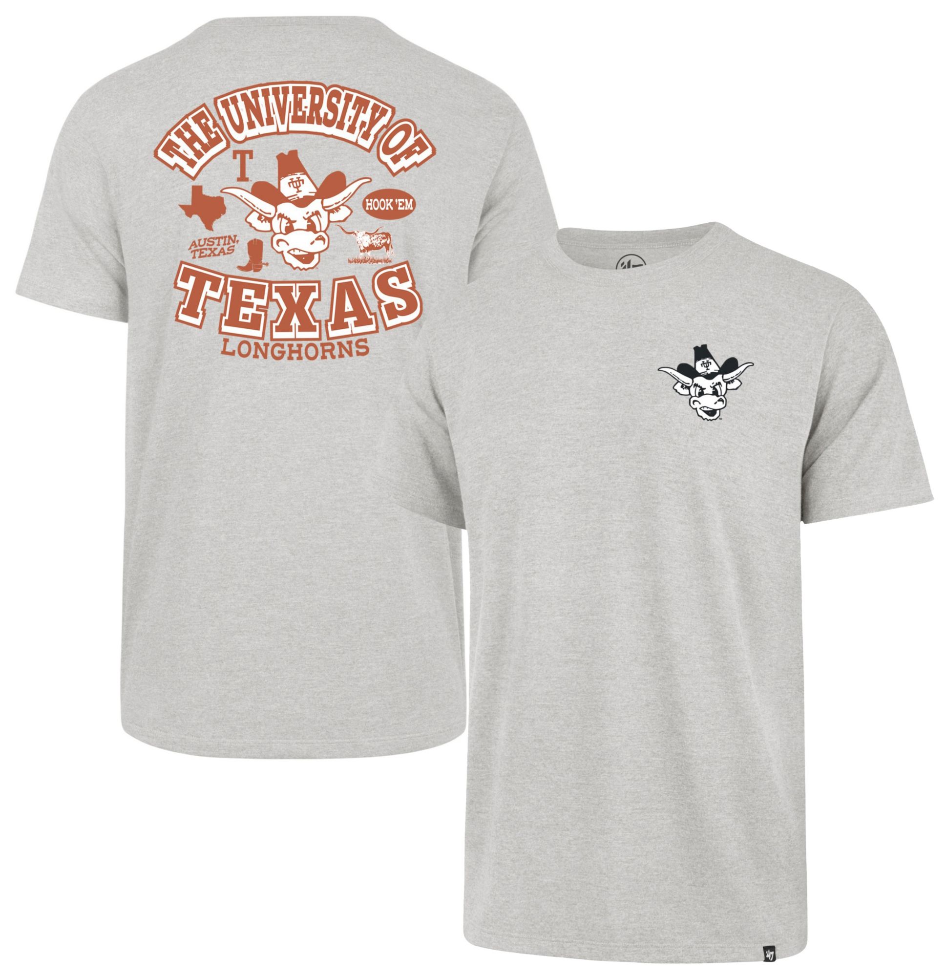 '47 Men's Texas Longhorns Grey Regional Backer Short Sleeve T-Shirt product image
