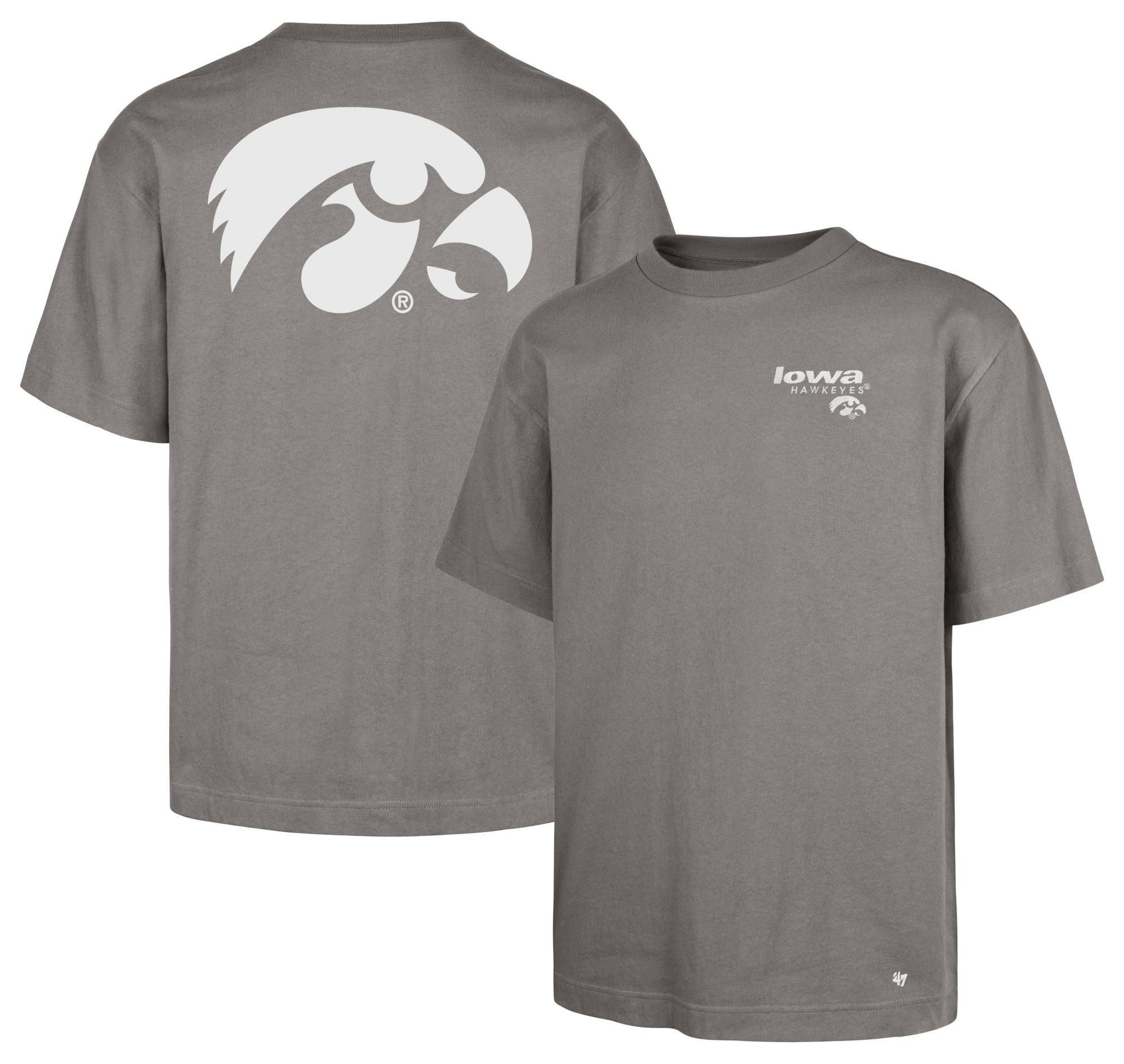 '47 Men's Iowa Hawkeyes Wolf Grey Lateral Foundation Short Sleeve T-Shirt product image