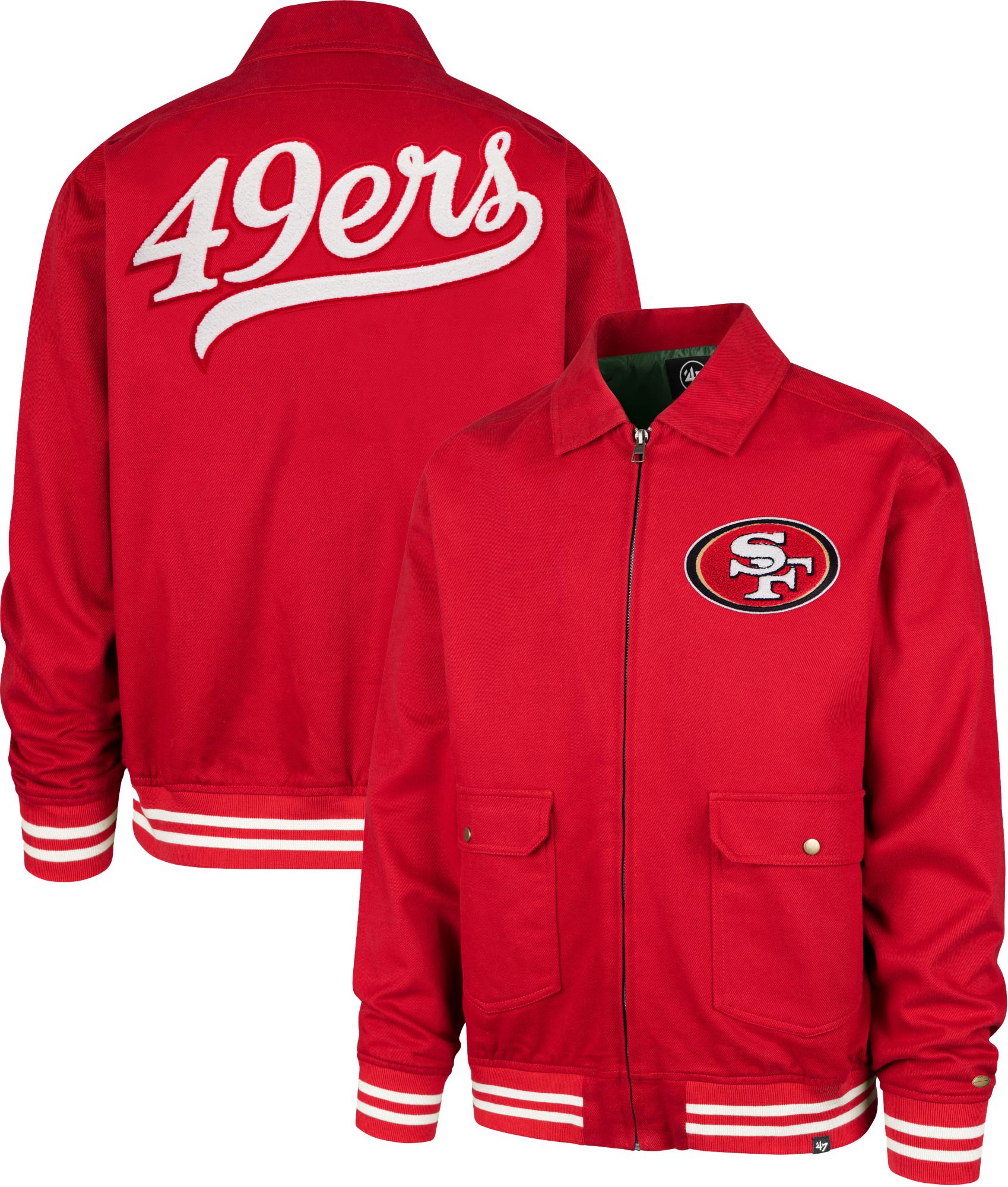 '47 Men's San Francisco 49ers Red Homestead Full-Zip Jacket product image