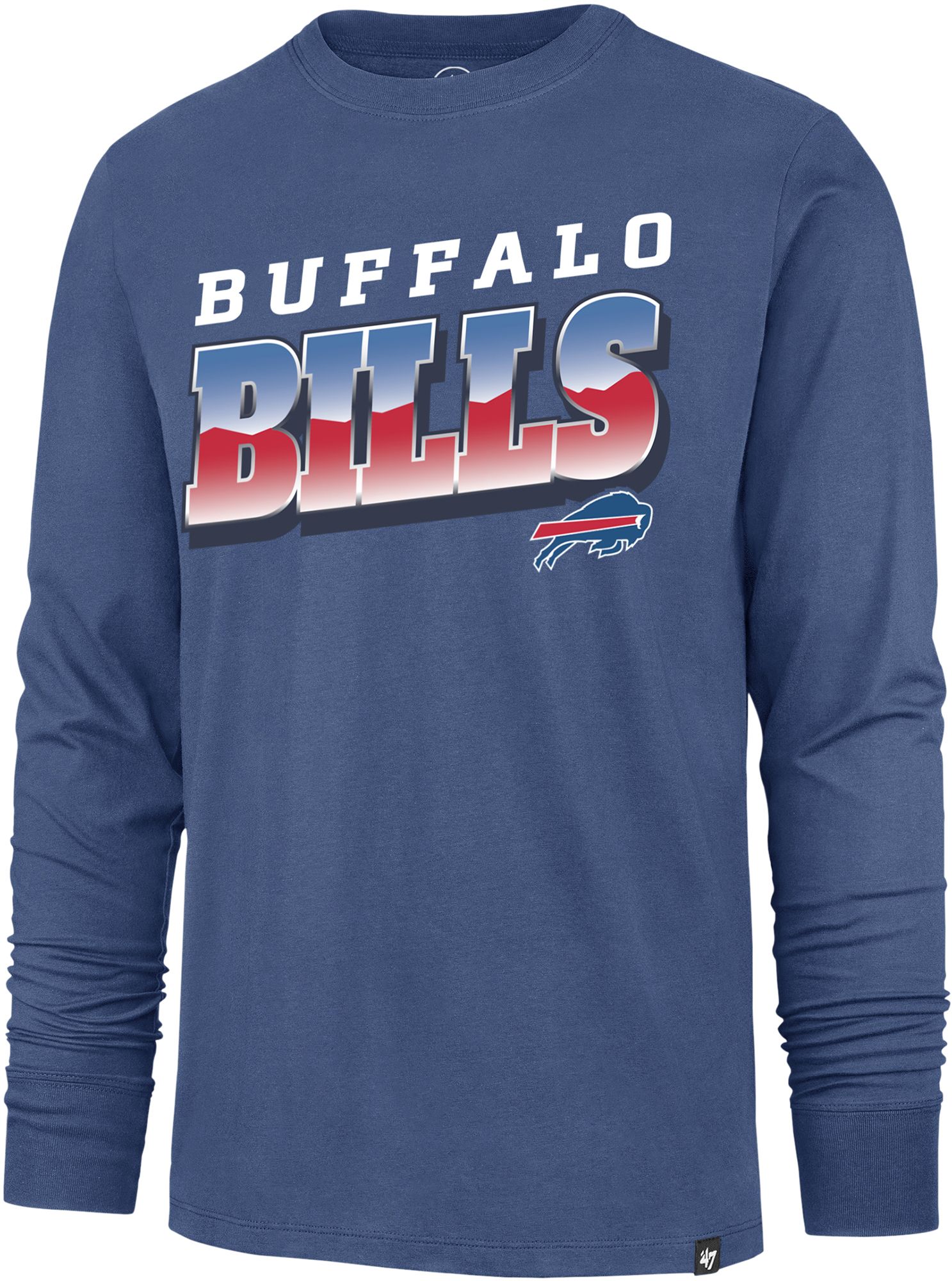 '47 Men's Buffalo Bills Blue Franklin Polished Long Sleeve T-Shirt product image