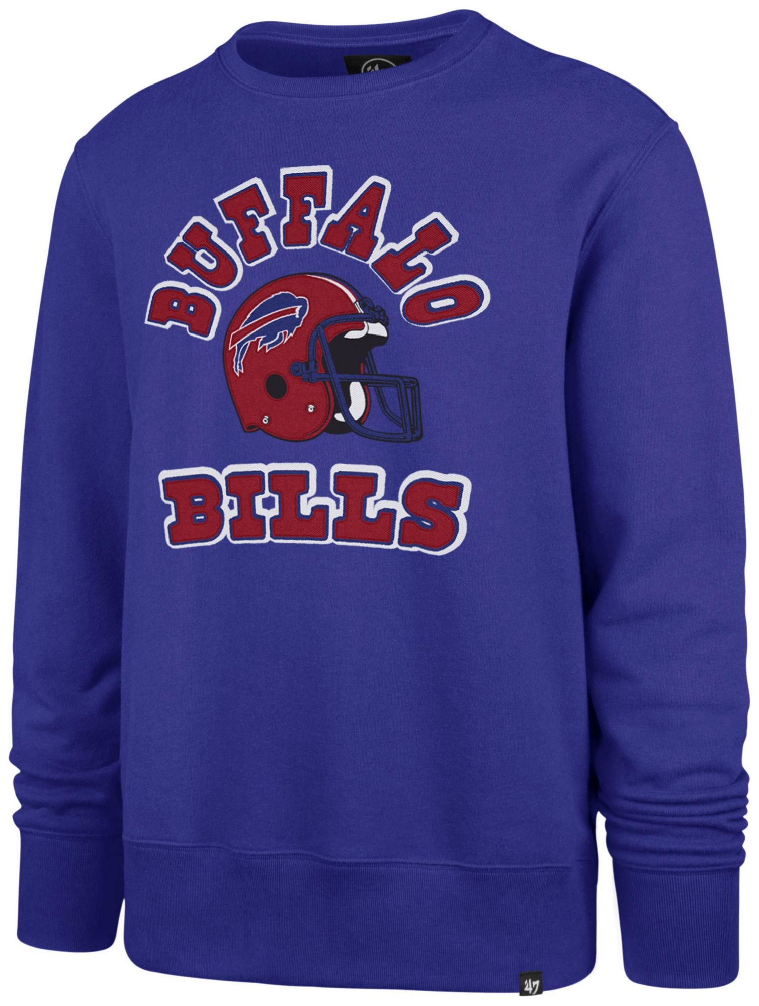 '47 Men's Buffalo Bills Royal Comeback Applique Crewneck Sweatshirt product image