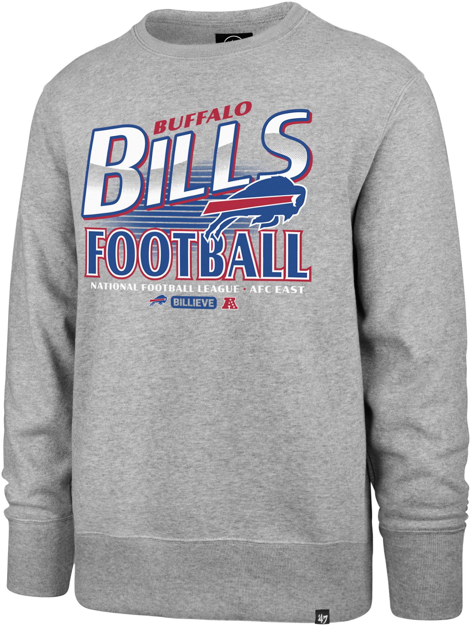 '47 Men's Buffalo Bills Gray Headline Crewneck Sweatshirt product image