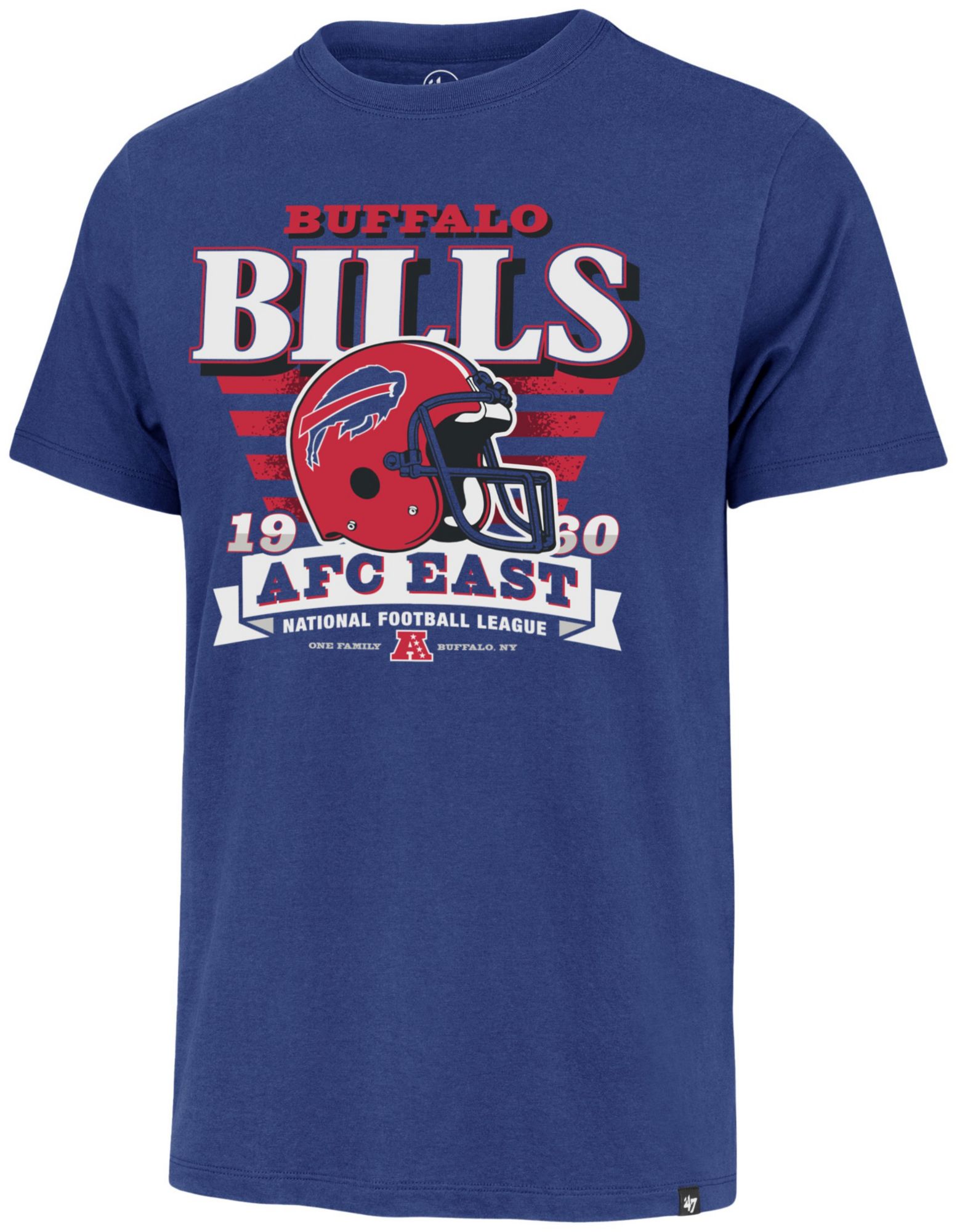 '47 Men's Buffalo Bills Blue Stripe Splash T-Shirt product image