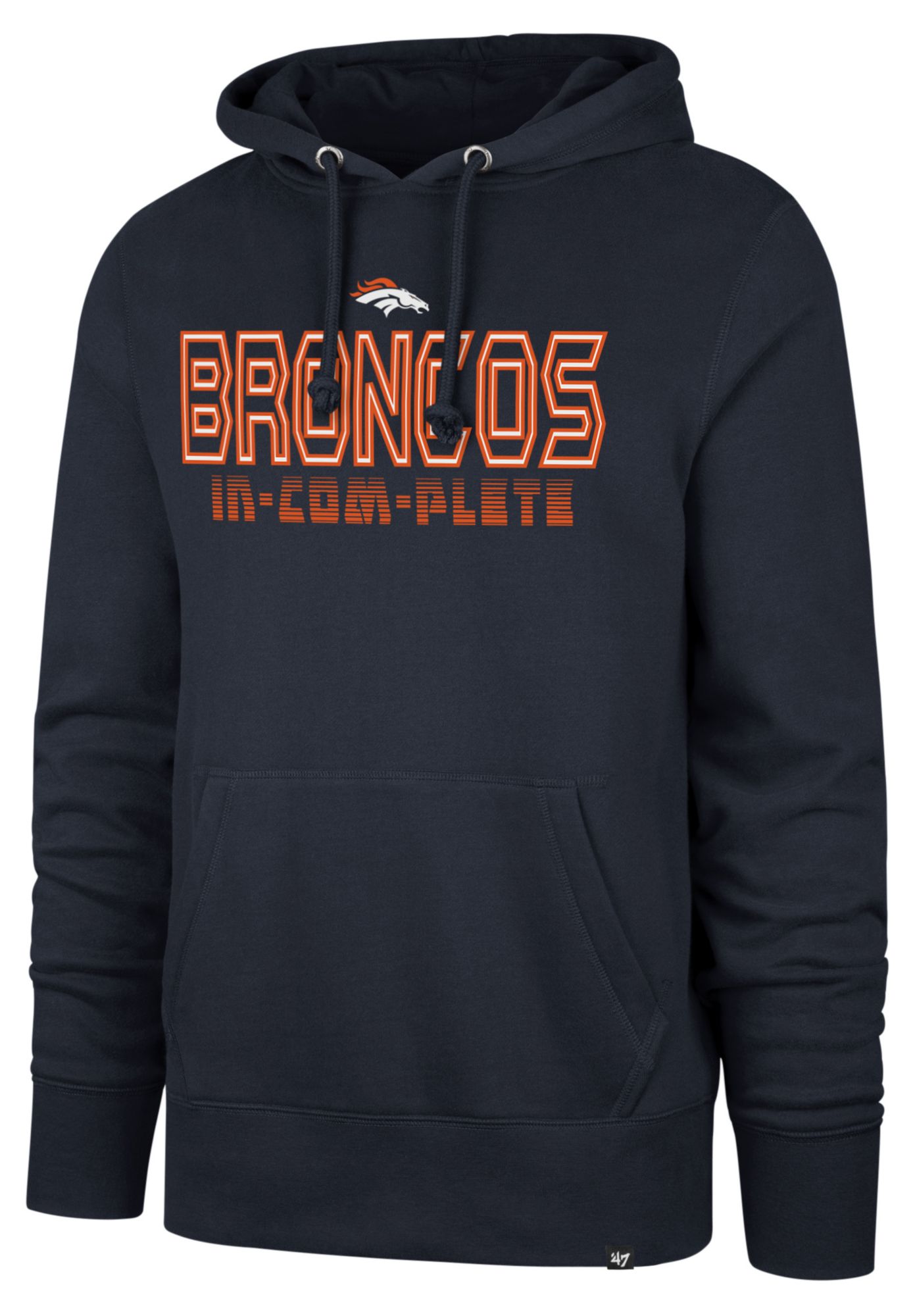 '47 Men's Denver Broncos Navy Byline Headline Pullover Hoodie product image