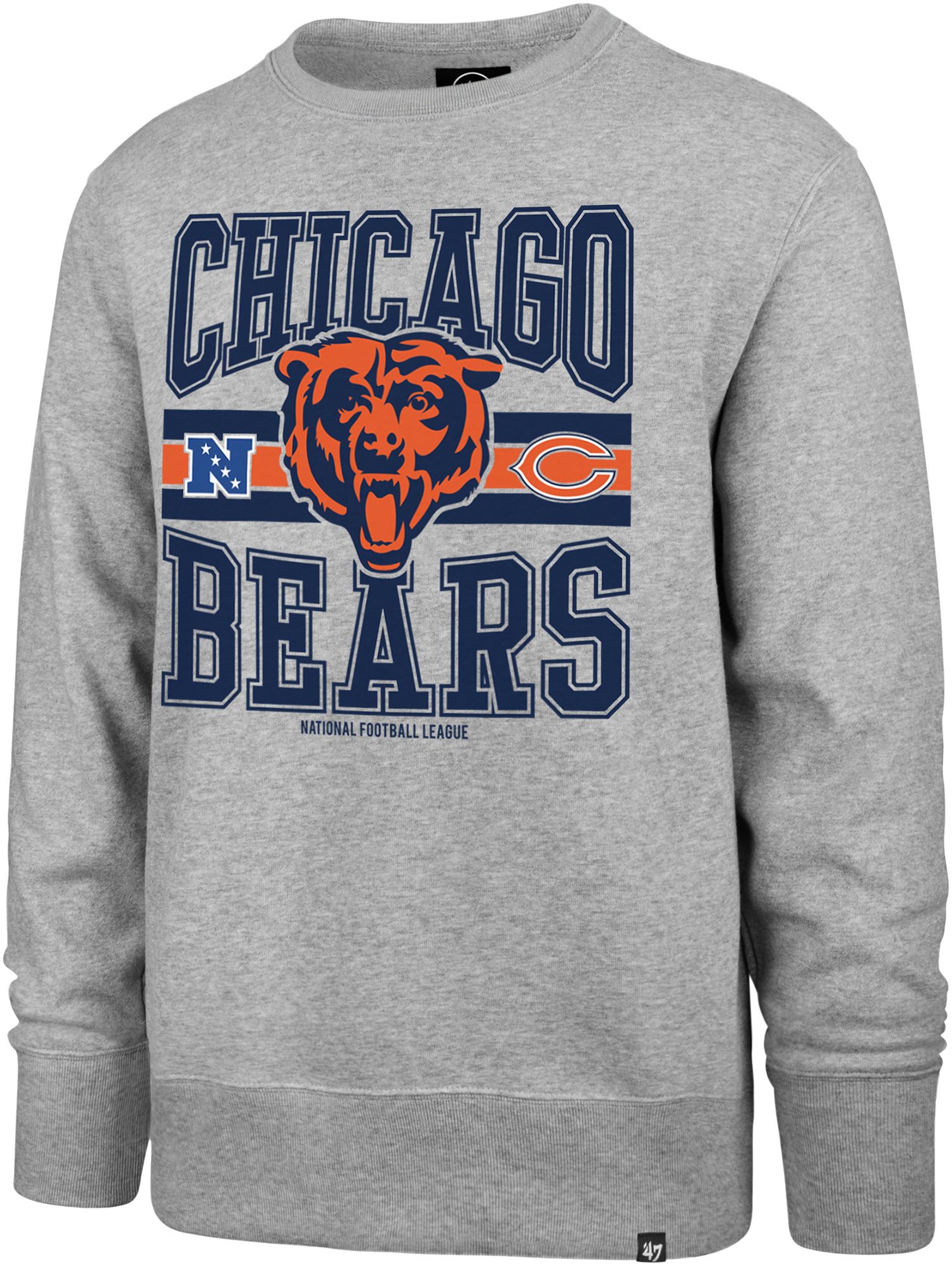 '47 Men's Chicago Bears Gray Letters Crewneck Sweatshirt product image