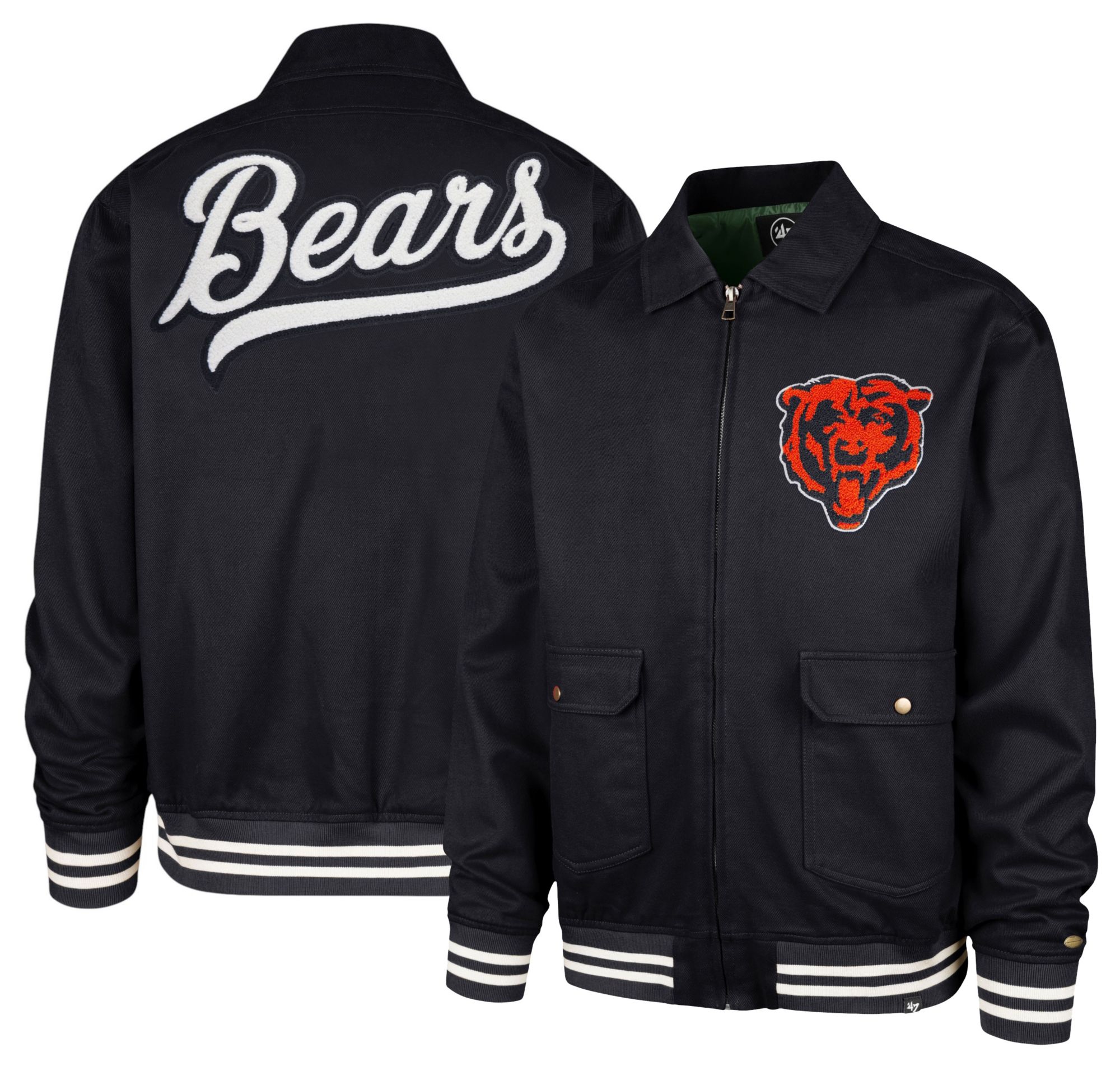 '47 Men's Chicago Bears Navy Homestead Full-Zip Jacket product image