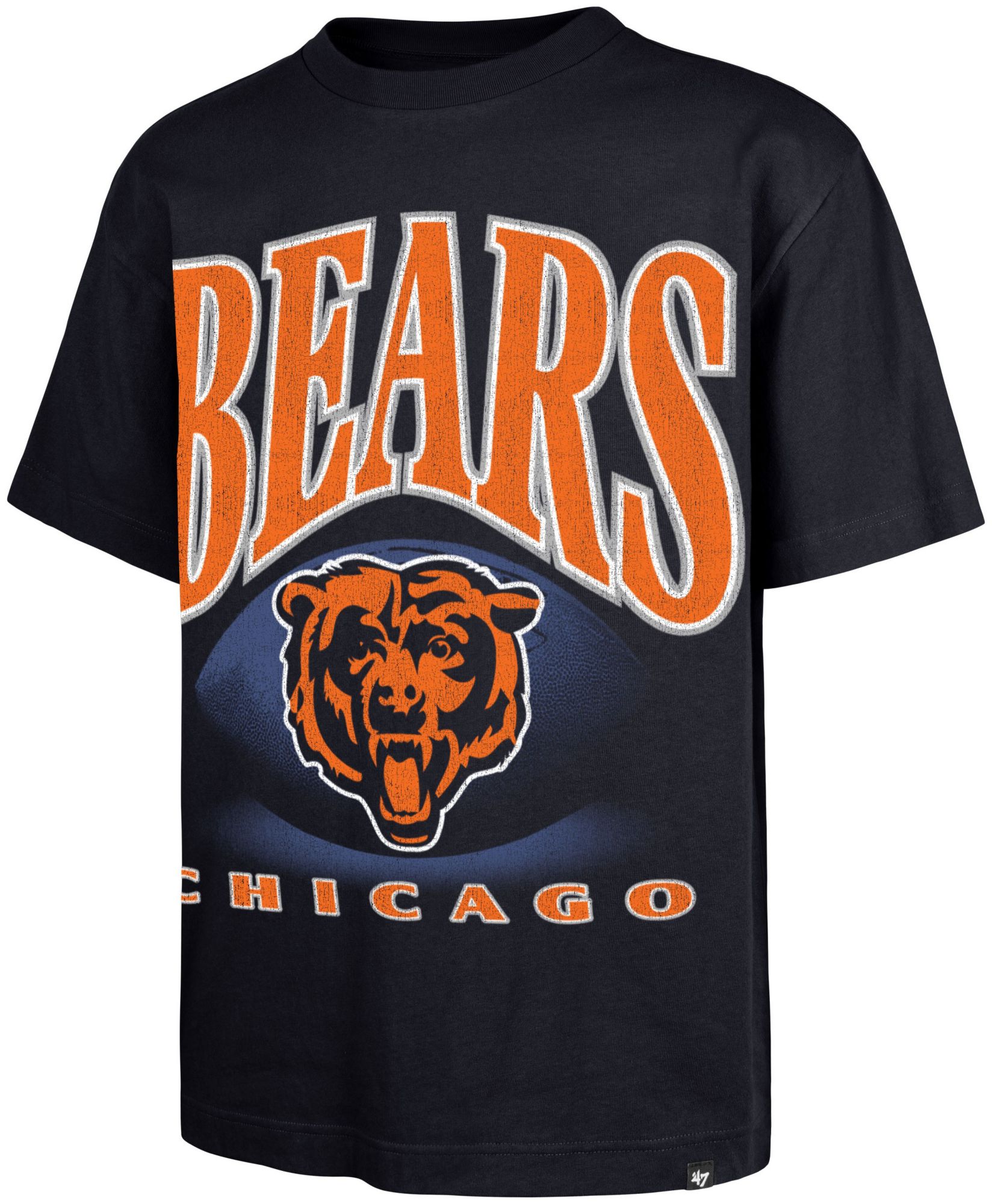 '47 Men's Chicago Bears Navy Power Shot Foundation T-Shirt product image
