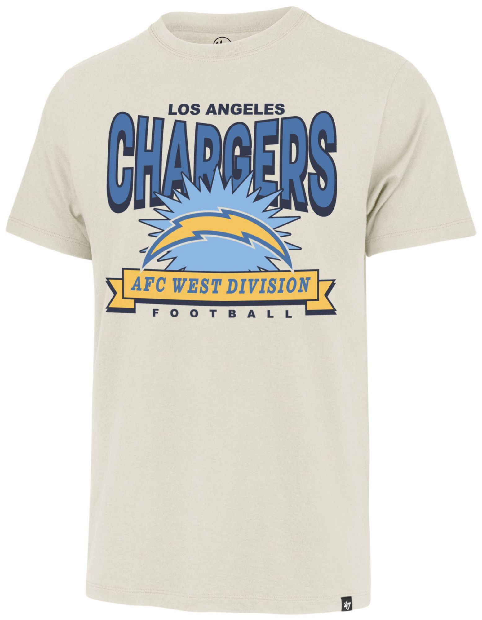 '47 Men's Los Angeles Chargers Dune Twelve Six Franklin T-Shirt product image