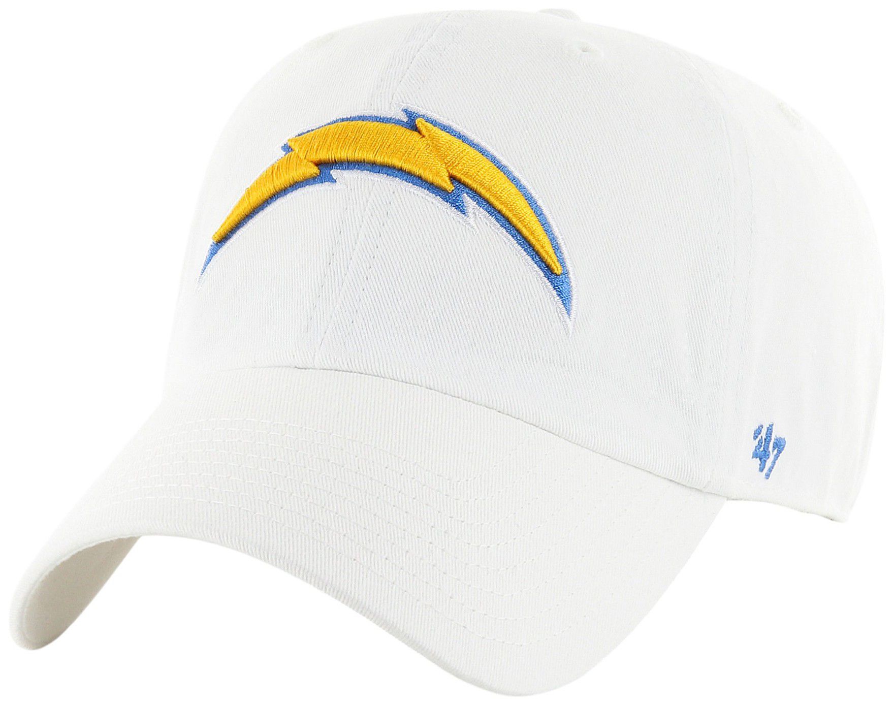 '47 Men's Los Angeles Chargers White Clean Up Adjustable Hat product image