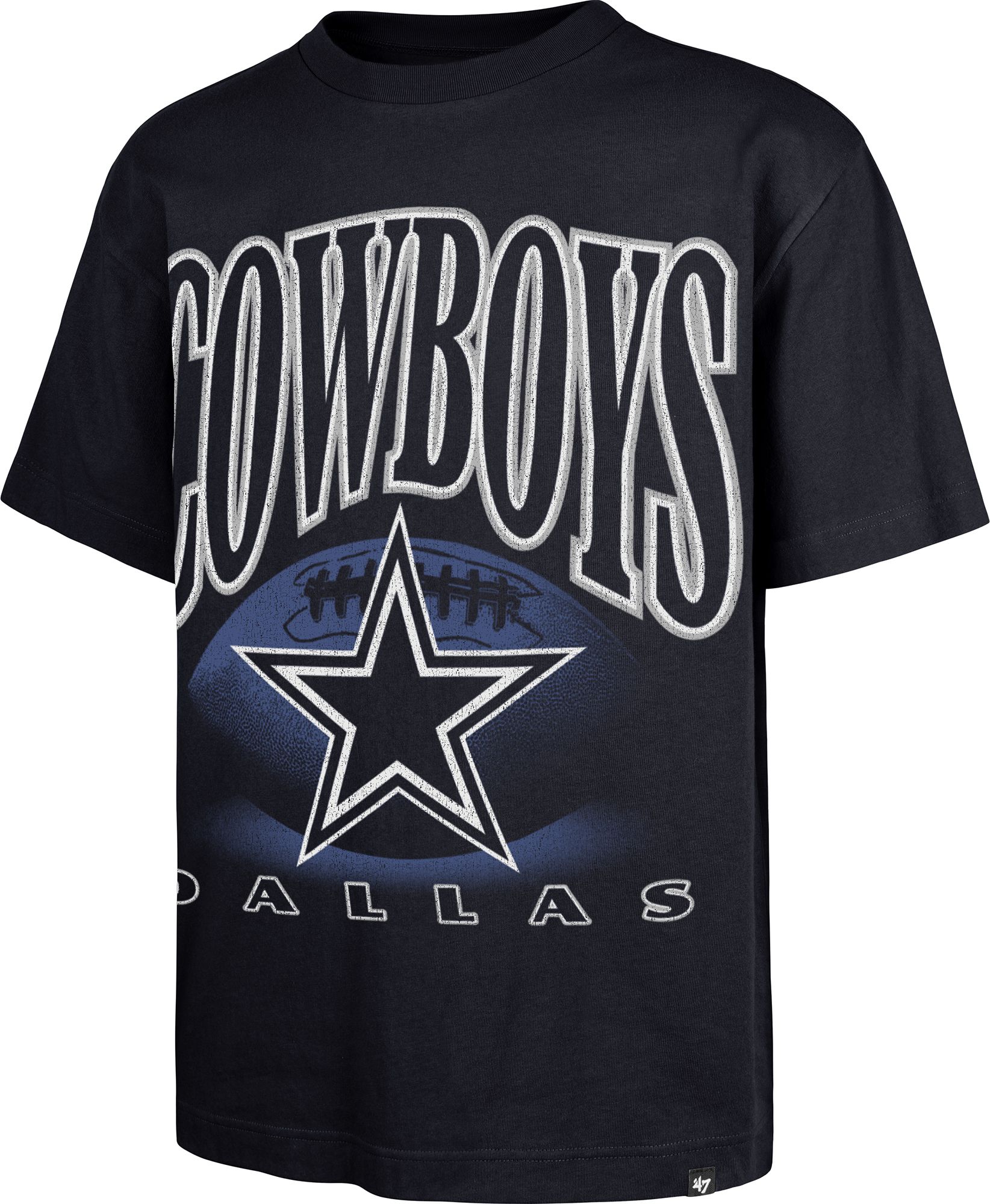 '47 Men's Dallas Cowboys Navy Power Shot Foundation T-Shirt product image