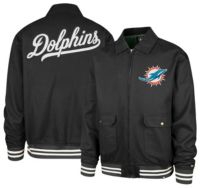 47 Men's Miami Dolphins Grey Homestead Full-Zip Jacket | Dick's