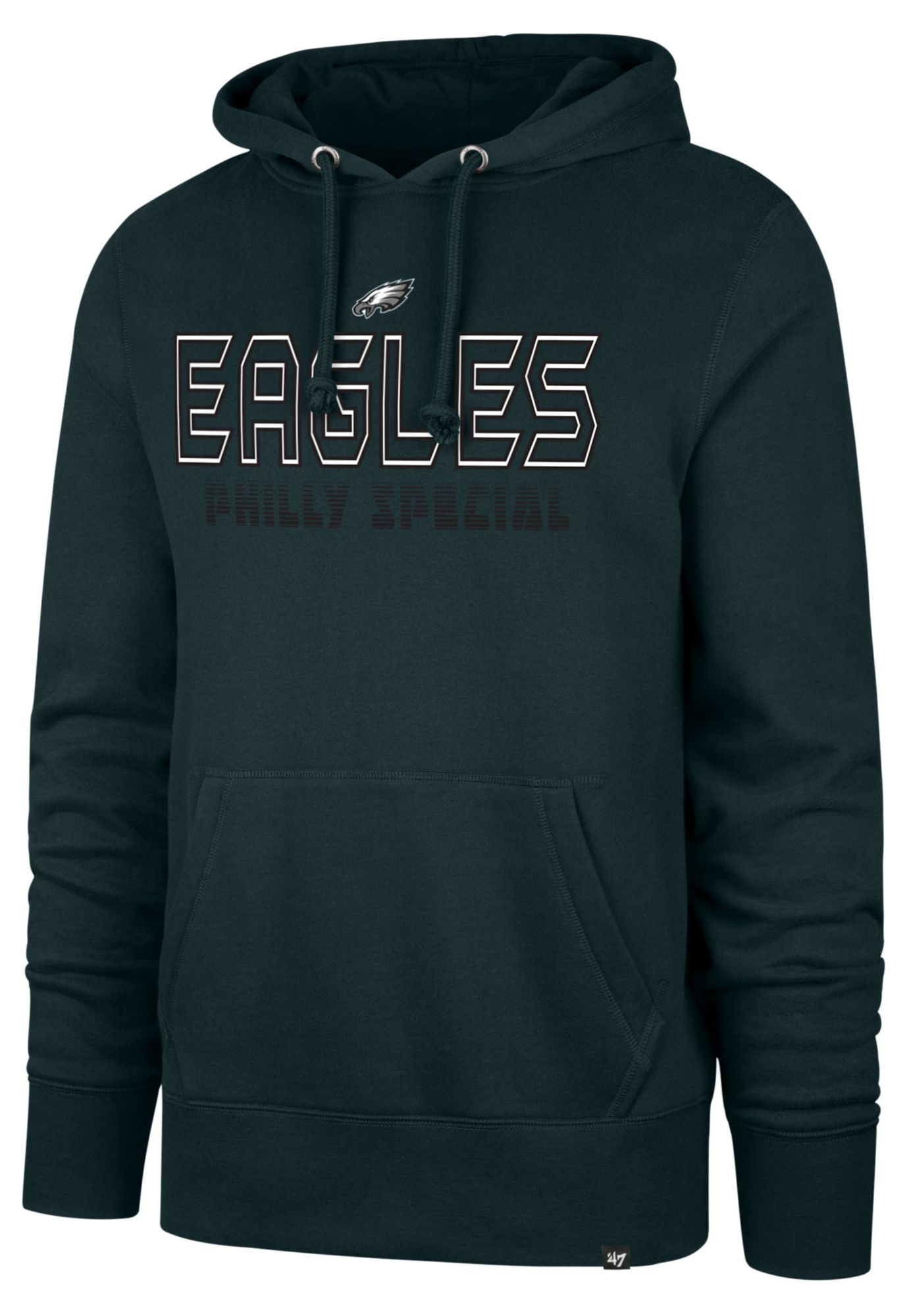 '47 Men's Philadelphia Eagles Green Byline Headline Pullover Hoodie product image