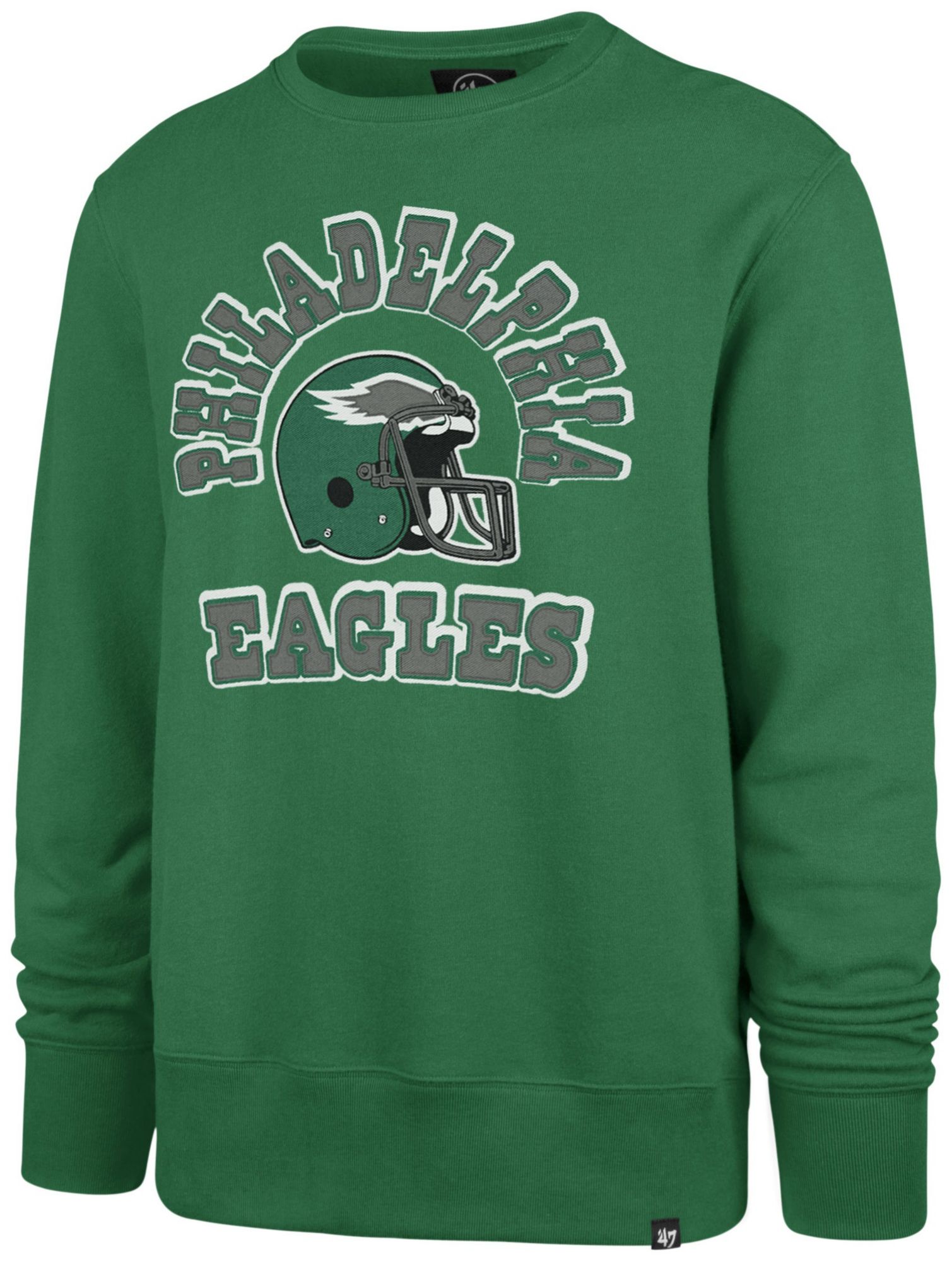 '47 Men's Philadelphia Eagles Green Comeback Applique Crewneck Sweatshirt product image