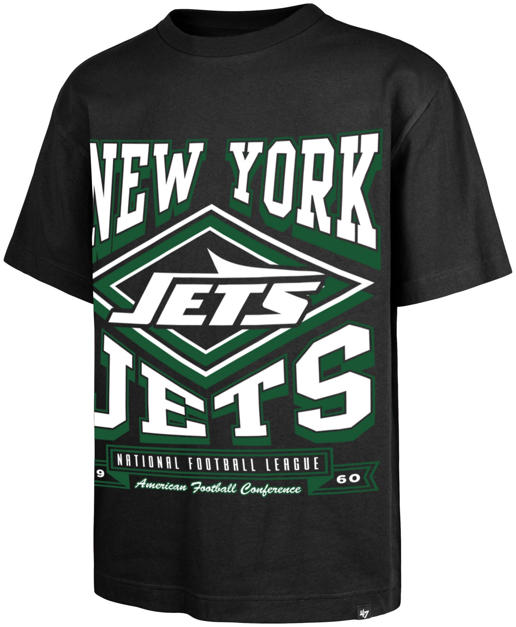 '47 Men's New York Jets Black Heater Foundation T-Shirt product image