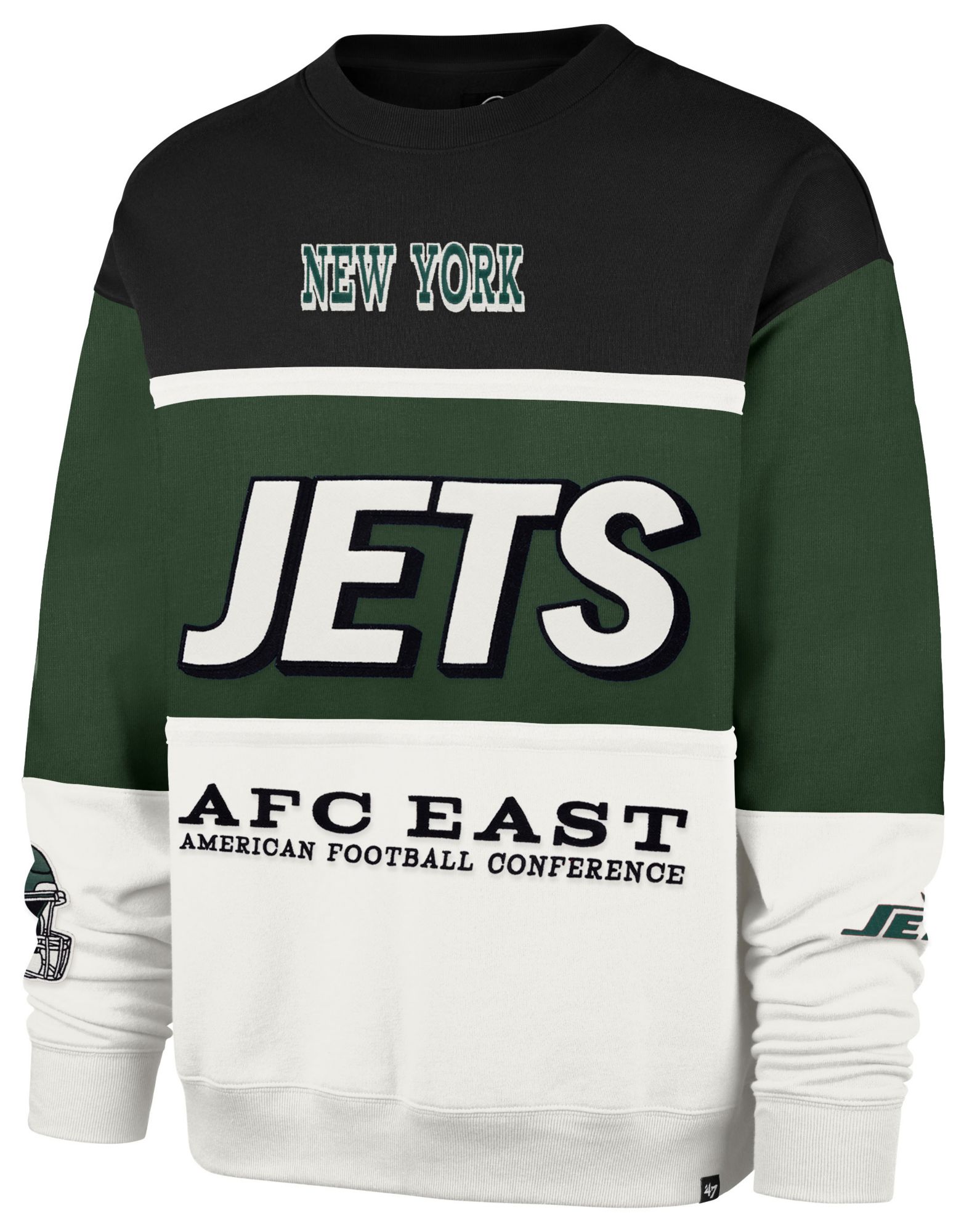 '47 Men's New York Jets Green On 5 Max Crewneck Sweatshirt product image