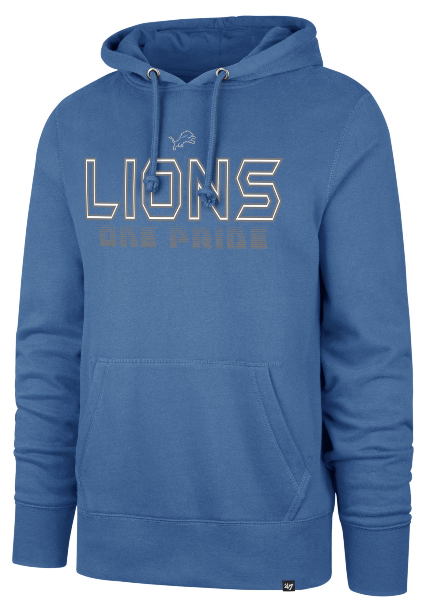 '47 Men's Detroit Lions Blue Byline Headline Pullover Hoodie product image