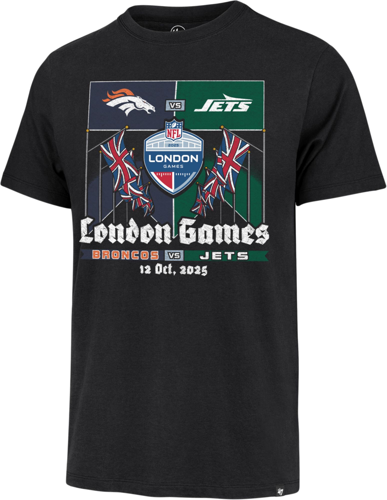 '47 Men's Denver Broncos vs. New York Jets London NFL International Games T-Shirt product image
