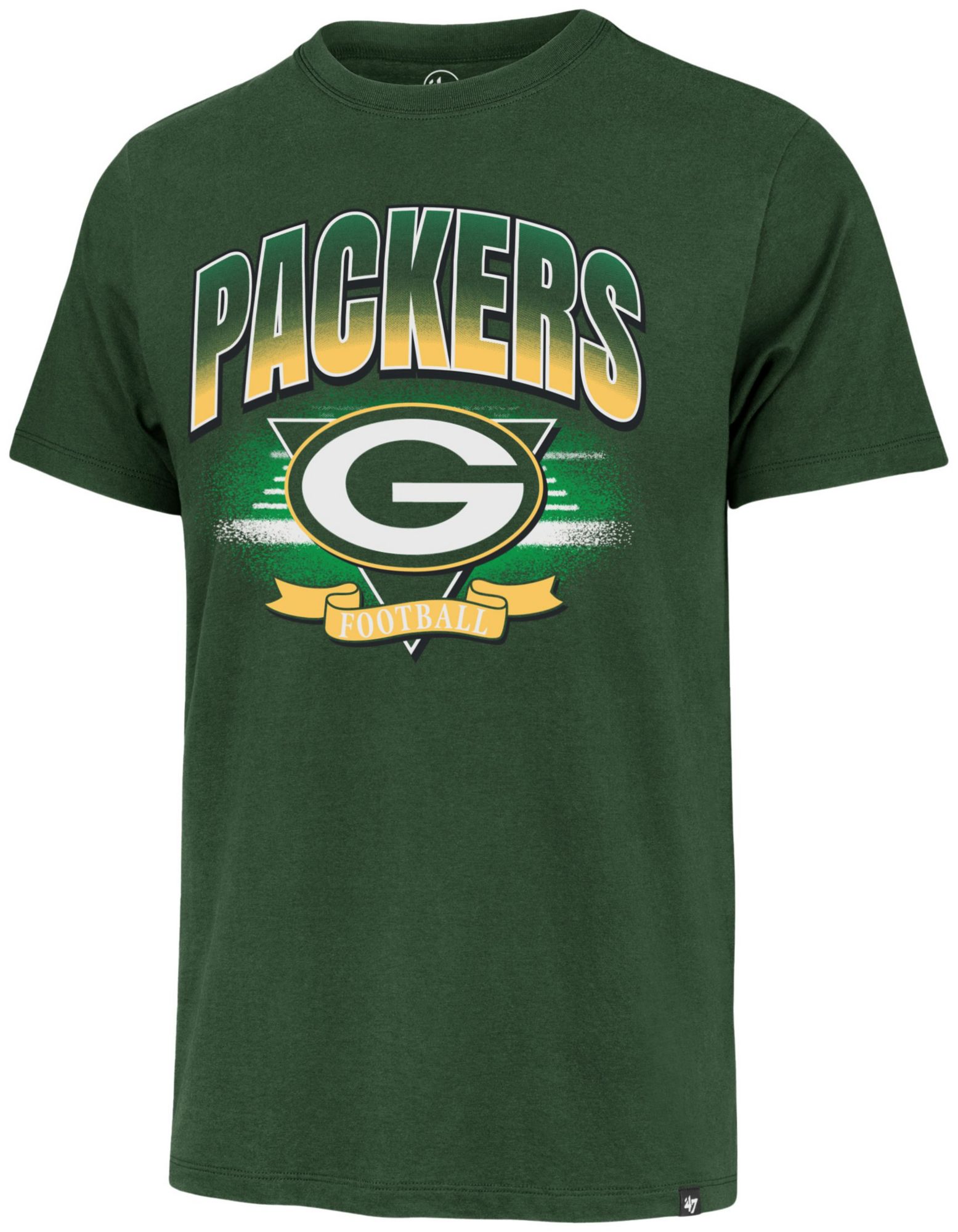 '47 Men's Green Bay Packers Green Arena Fade Franklin T-Shirt product image