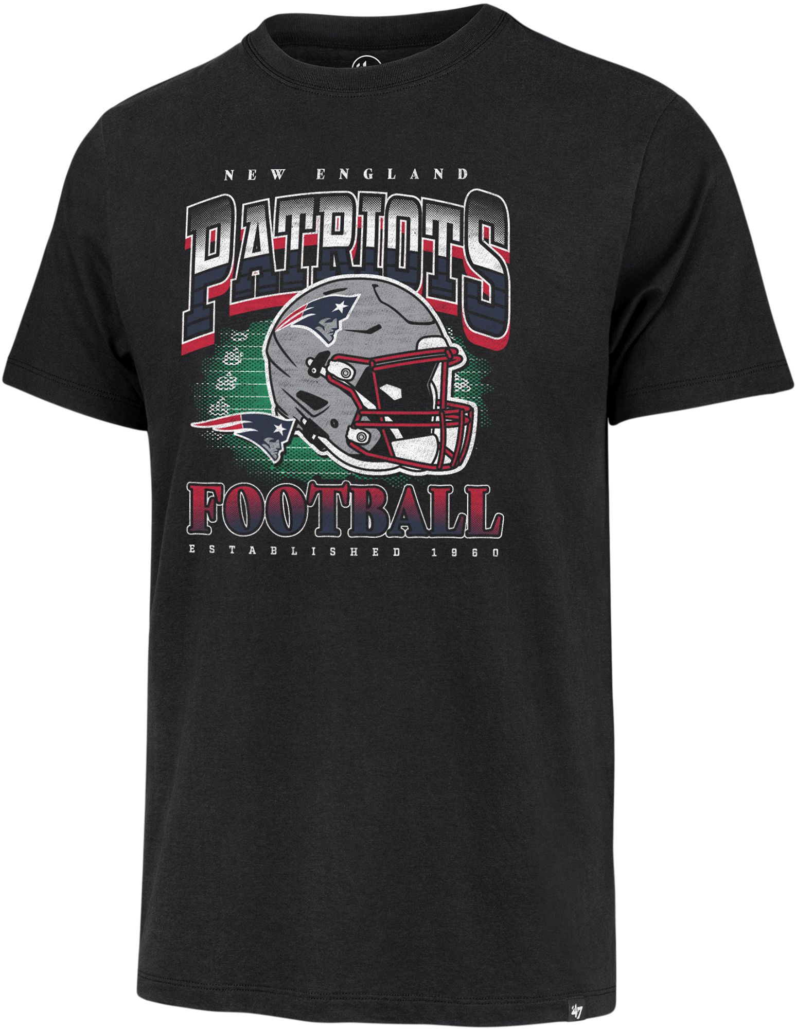 '47 Men's New England Patriots Black Helmet Franklin T-Shirt product image