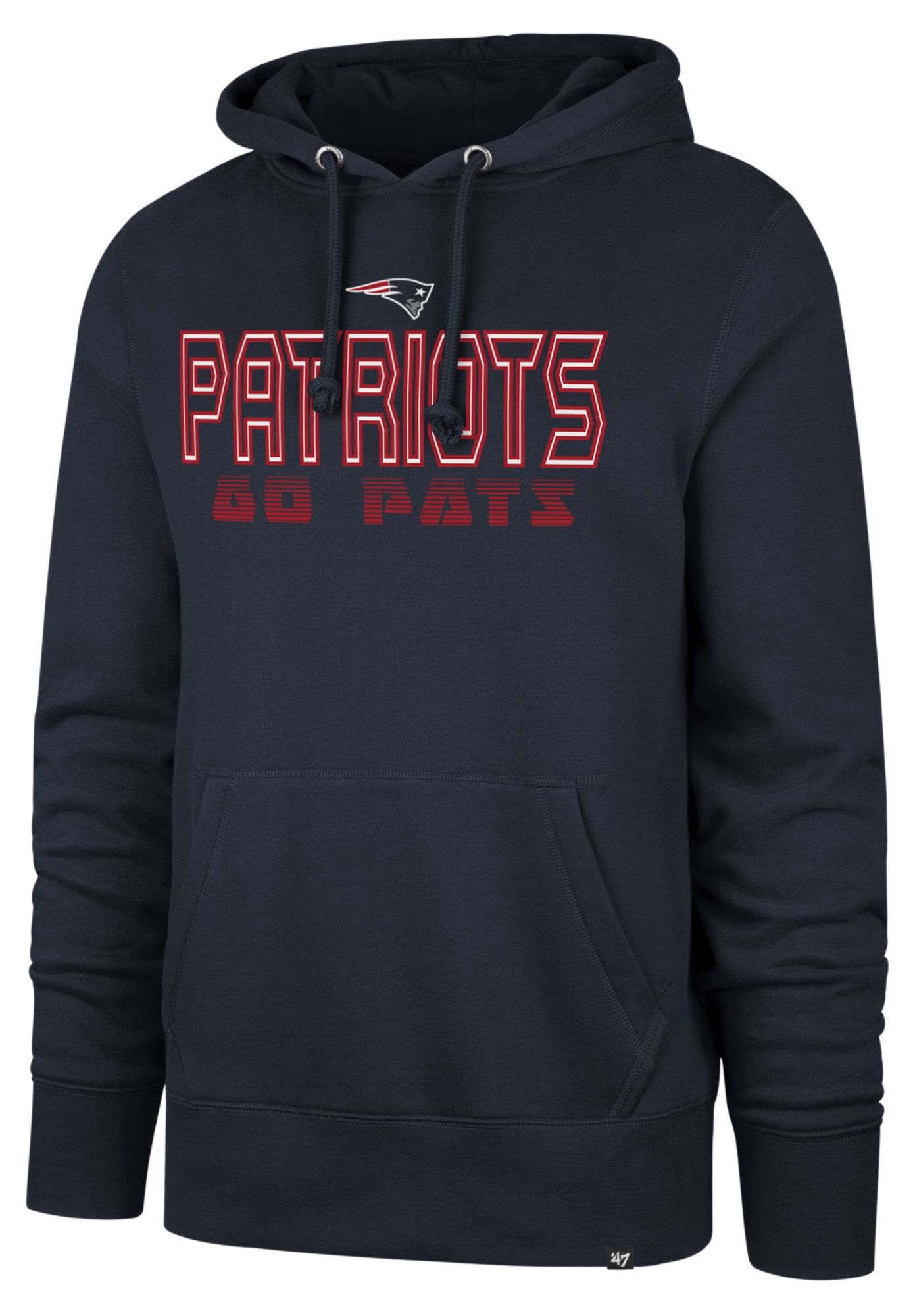 '47 Men's New England Patriots Navy Byline Headline Pullover Hoodie product image