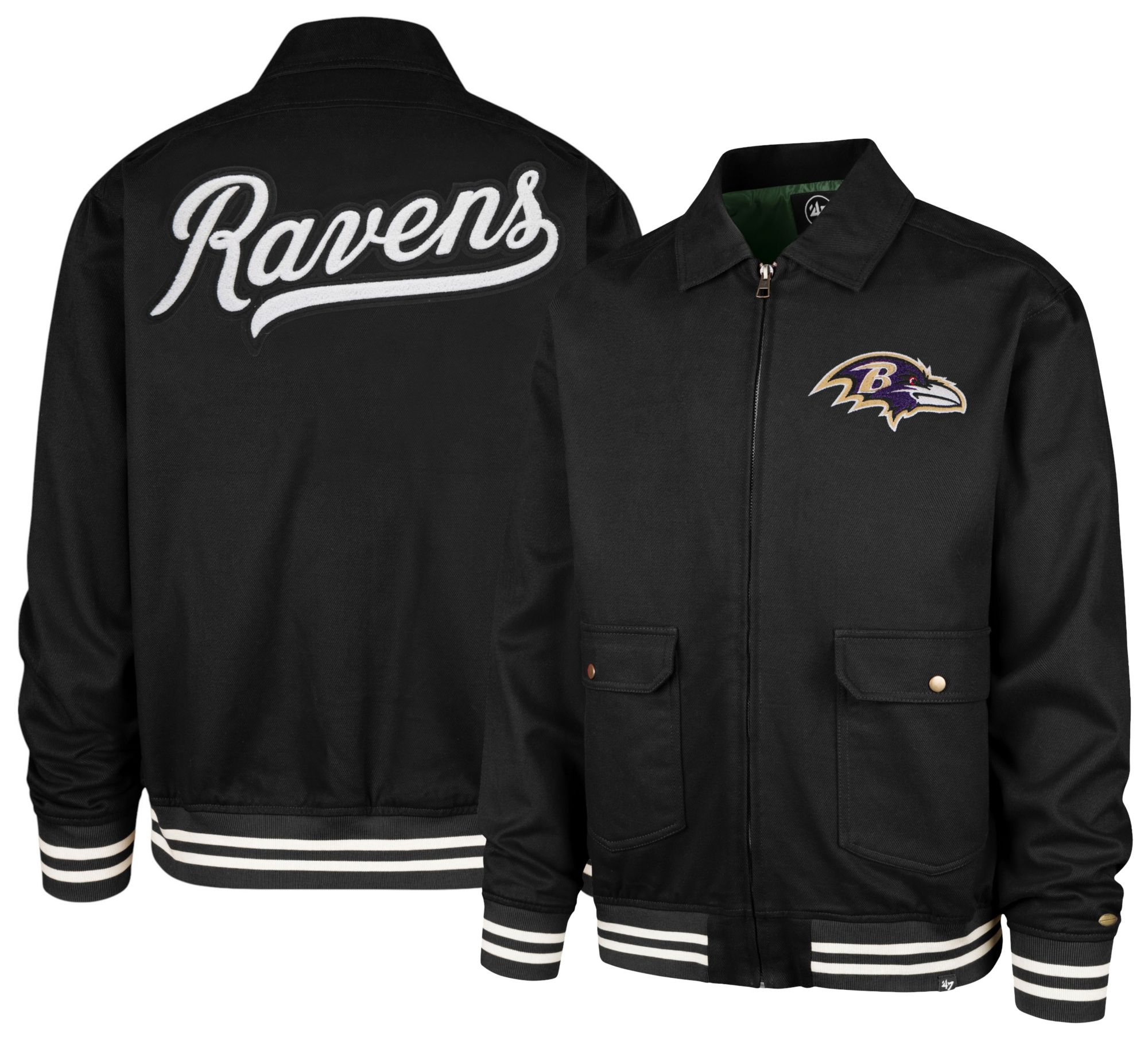 '47 Men's Baltimore Ravens Black Homestead Full-Zip Jacket product image