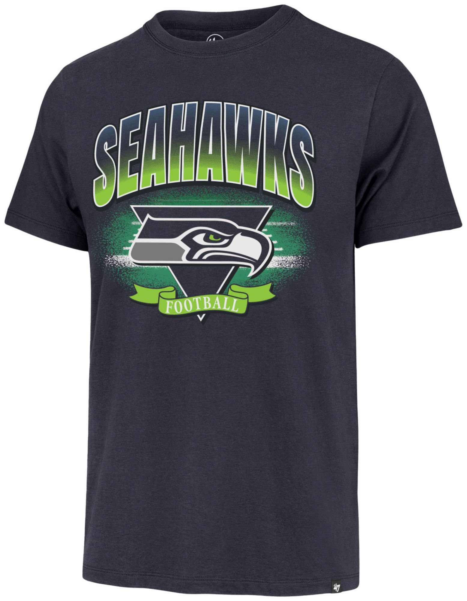 '47 Men's Seattle Seahawks Blue Arena Fade Franklin T-Shirt product image