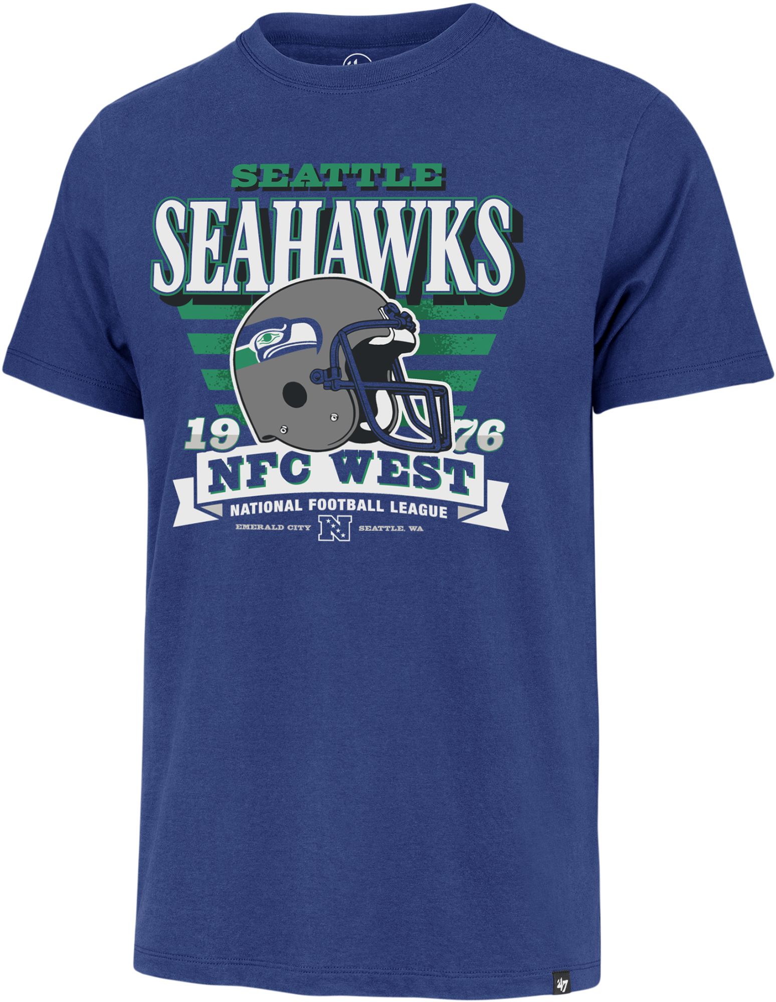 '47 Men's Seattle Seahawks Royal Stripes Franklin T-Shirt product image