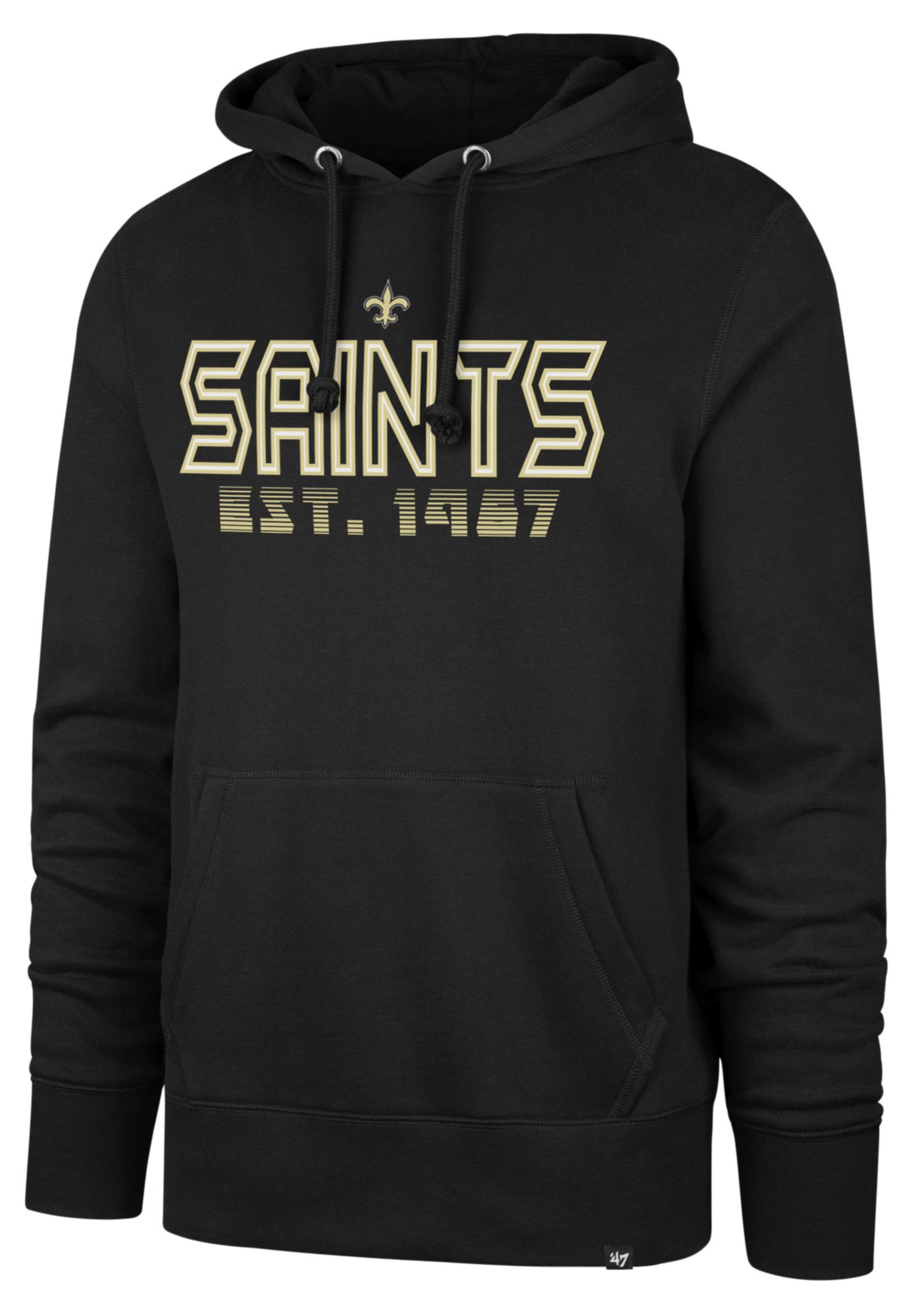 '47 Men's New Orleans Saints Black Byline Headline Pullover Hoodie product image