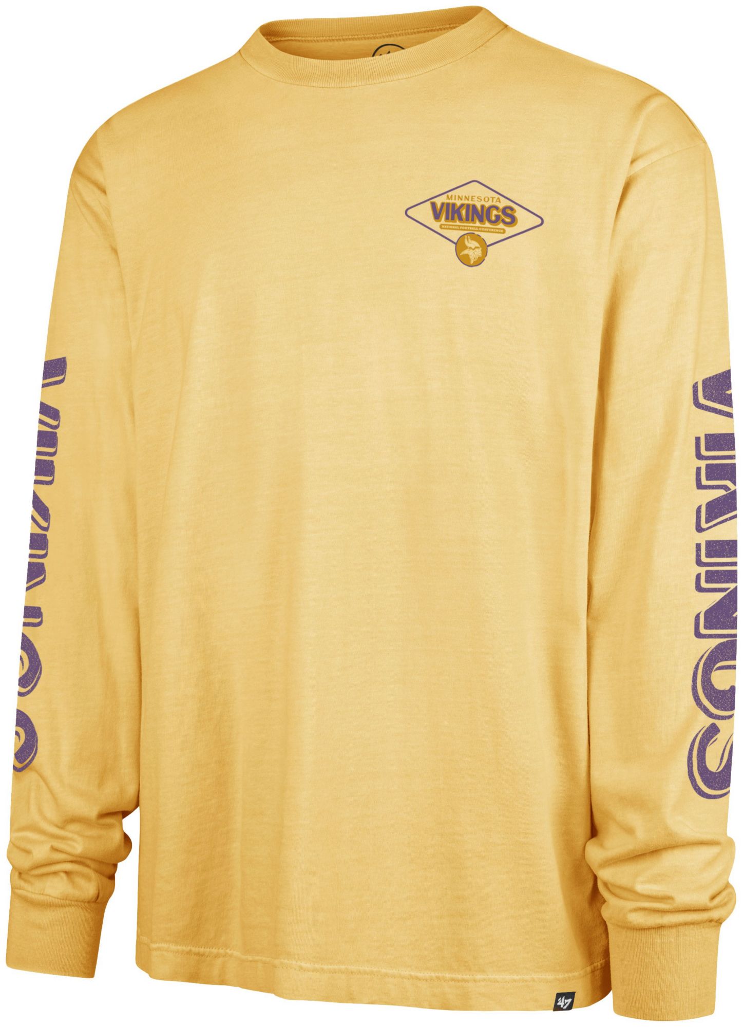 '47 Men's Minnesota Vikings Yellow Ravine Foundation Long Sleeve T-Shirt product image