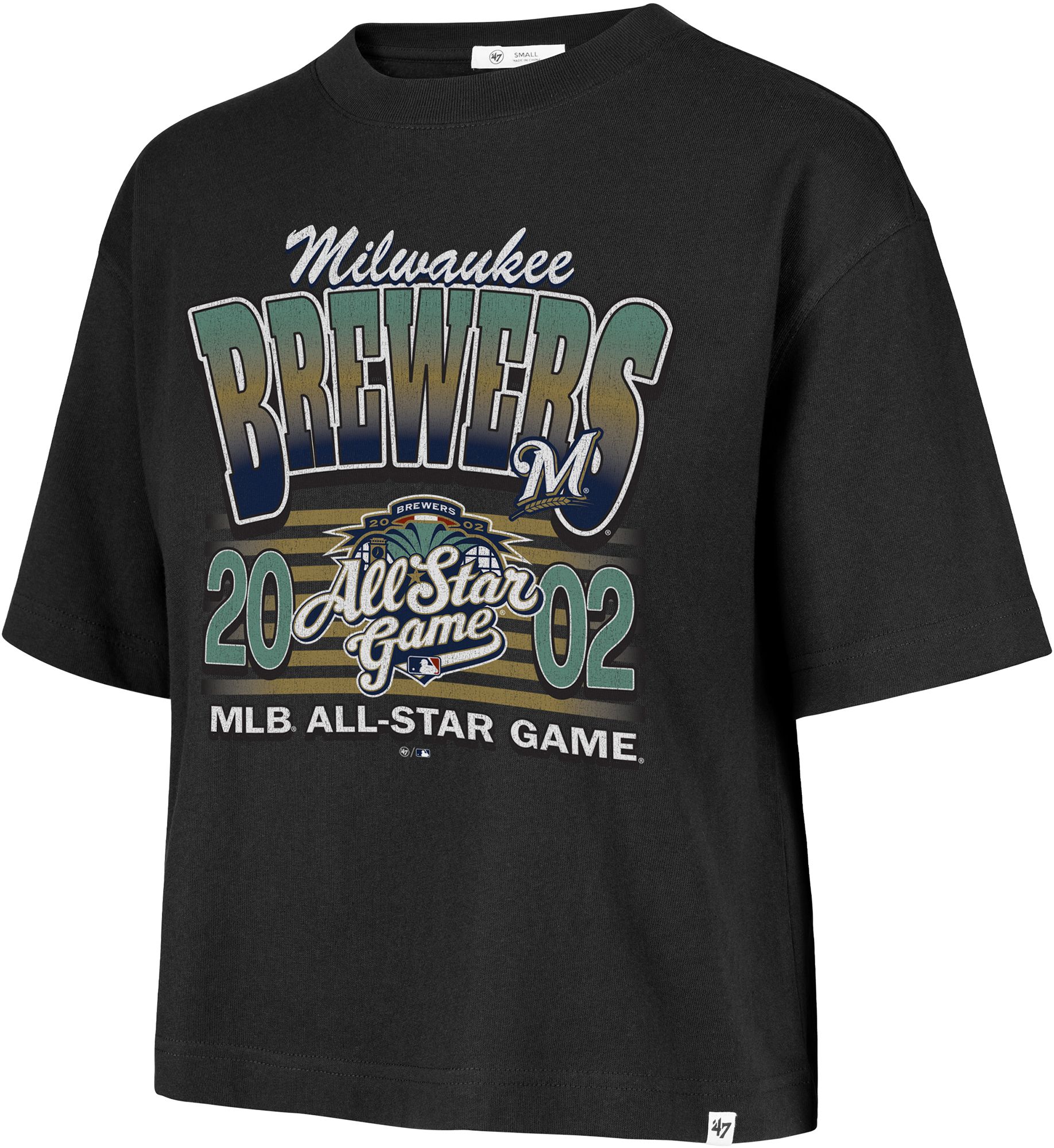47 Women's Milwaukee Brewers Black Cooperstown Playoff Reed City T-Shirt product image