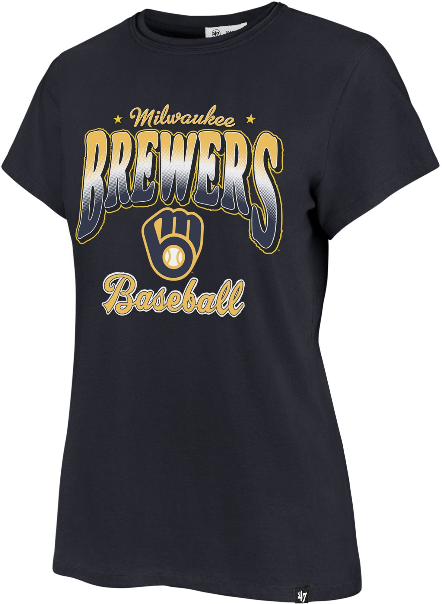 47 Women's Milwaukee Brewers Blue Vibe Check Frankie T-Shirt product image